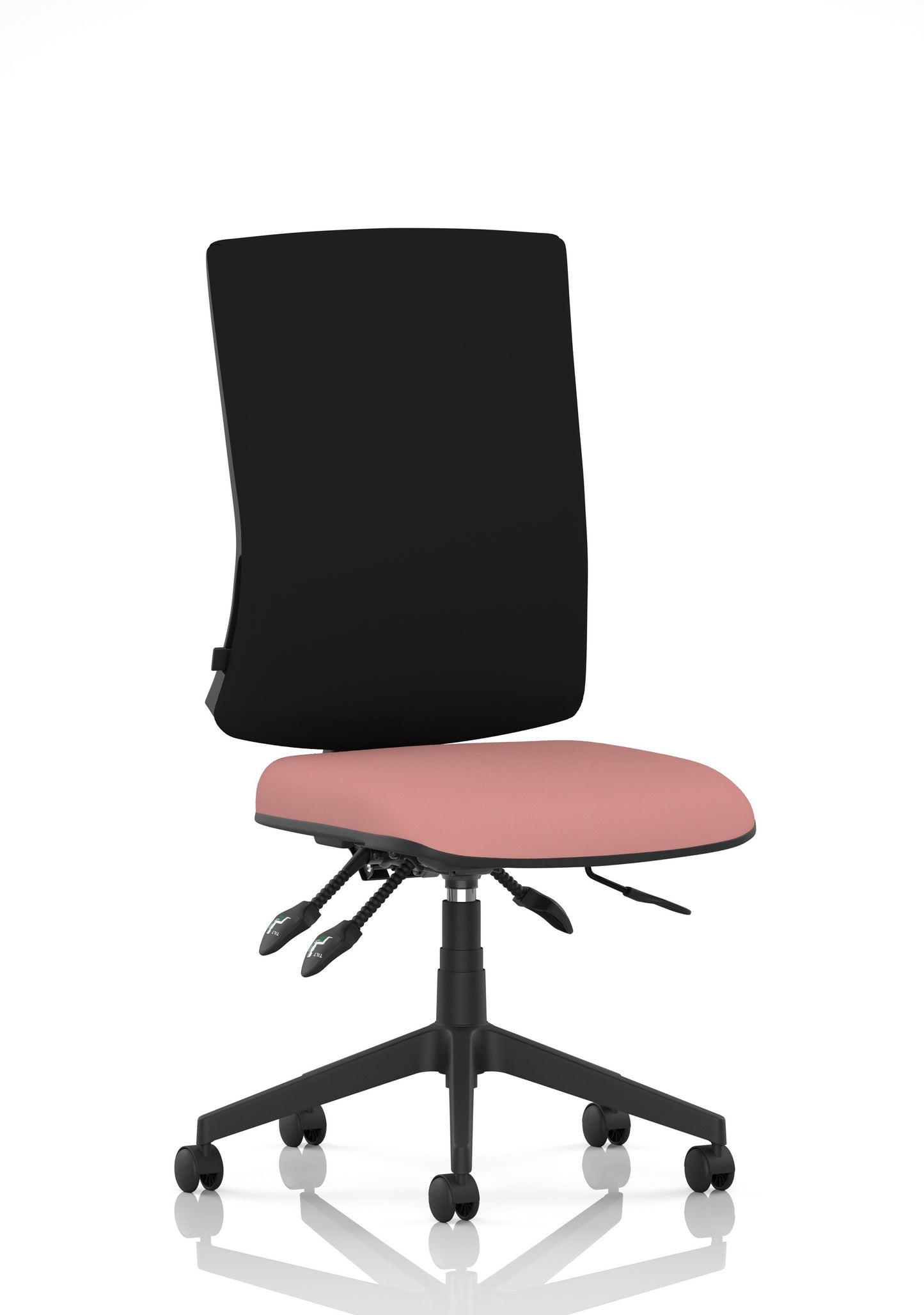 Orlena High Back Ergonomic Task Operator Office Chair Bespoke Quest Shrimp Black None - Industrious Decor