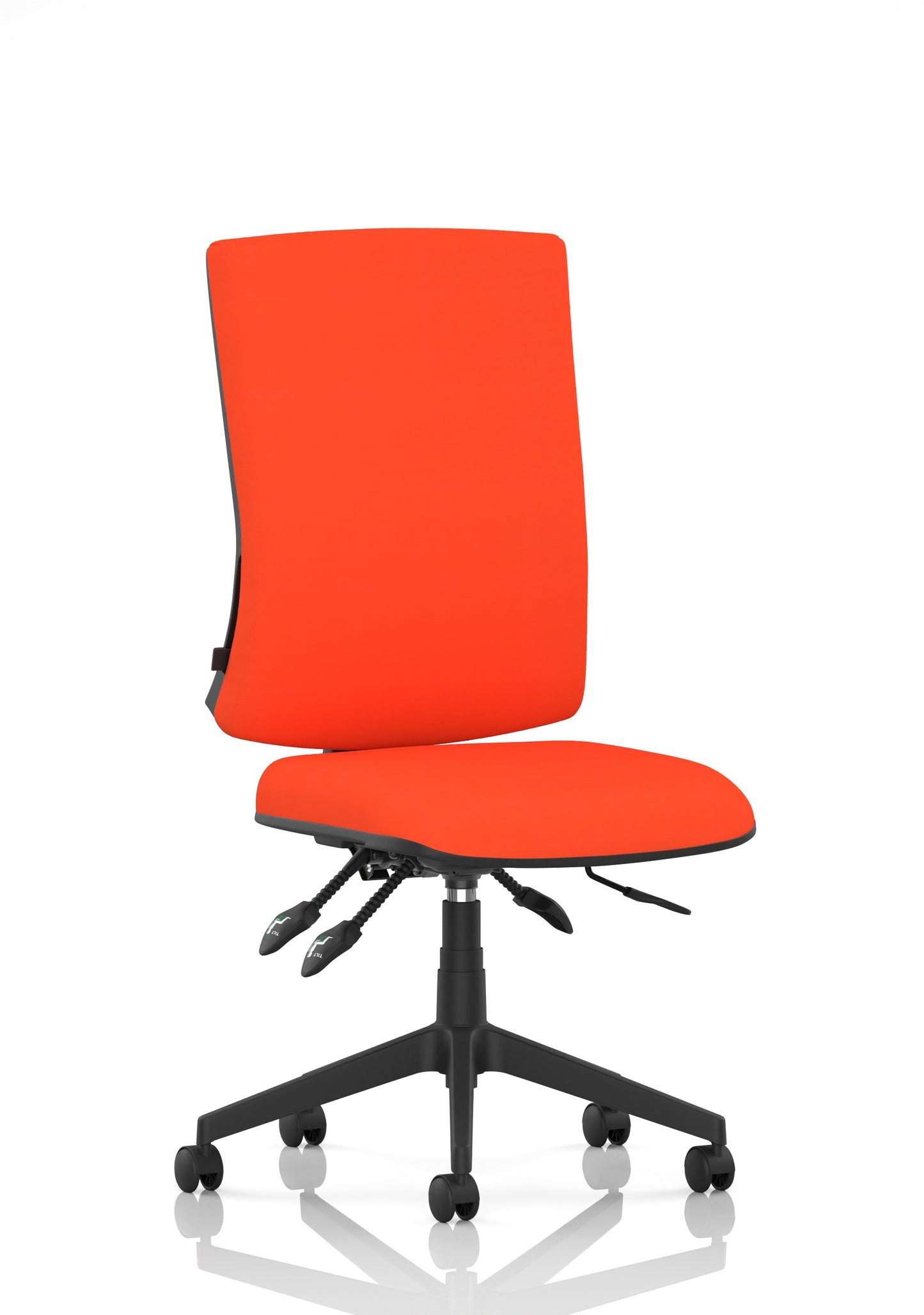Orlena High Back Ergonomic Task Operator Office Chair Bespoke Tabasco Orange Matching Bespoke Colour None - Industrious Decor