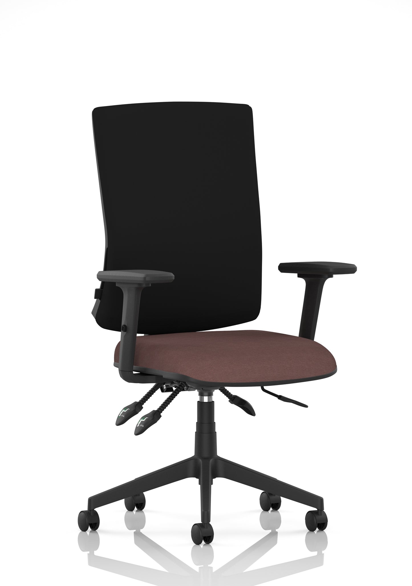 Orlena High Back Ergonomic Task Operator Office Chair Bespoke Rivet Forge Black With Arms - Industrious Decor