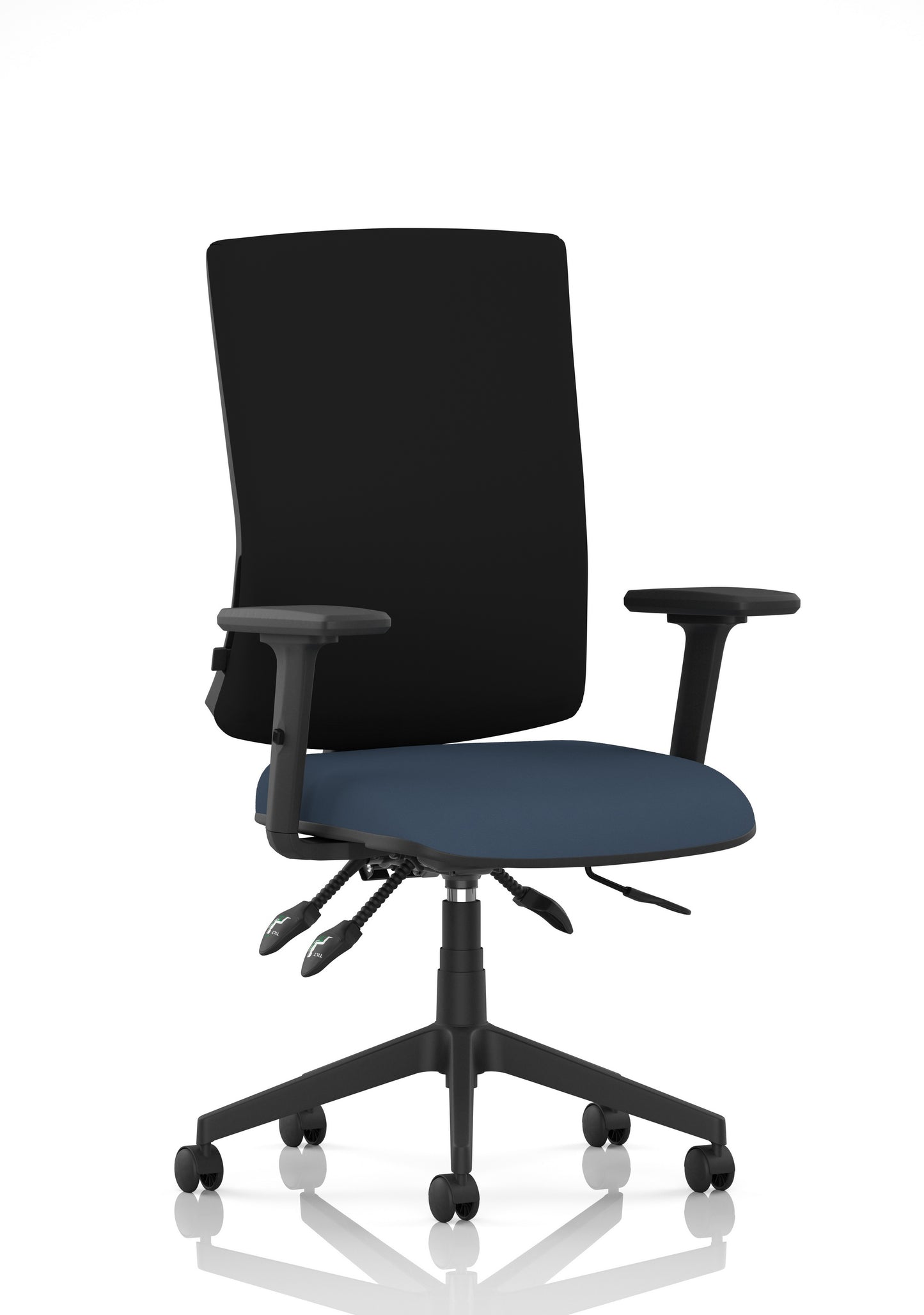 Orlena High Back Ergonomic Task Operator Office Chair Bespoke Quest Whelk Black With Arms - Industrious Decor