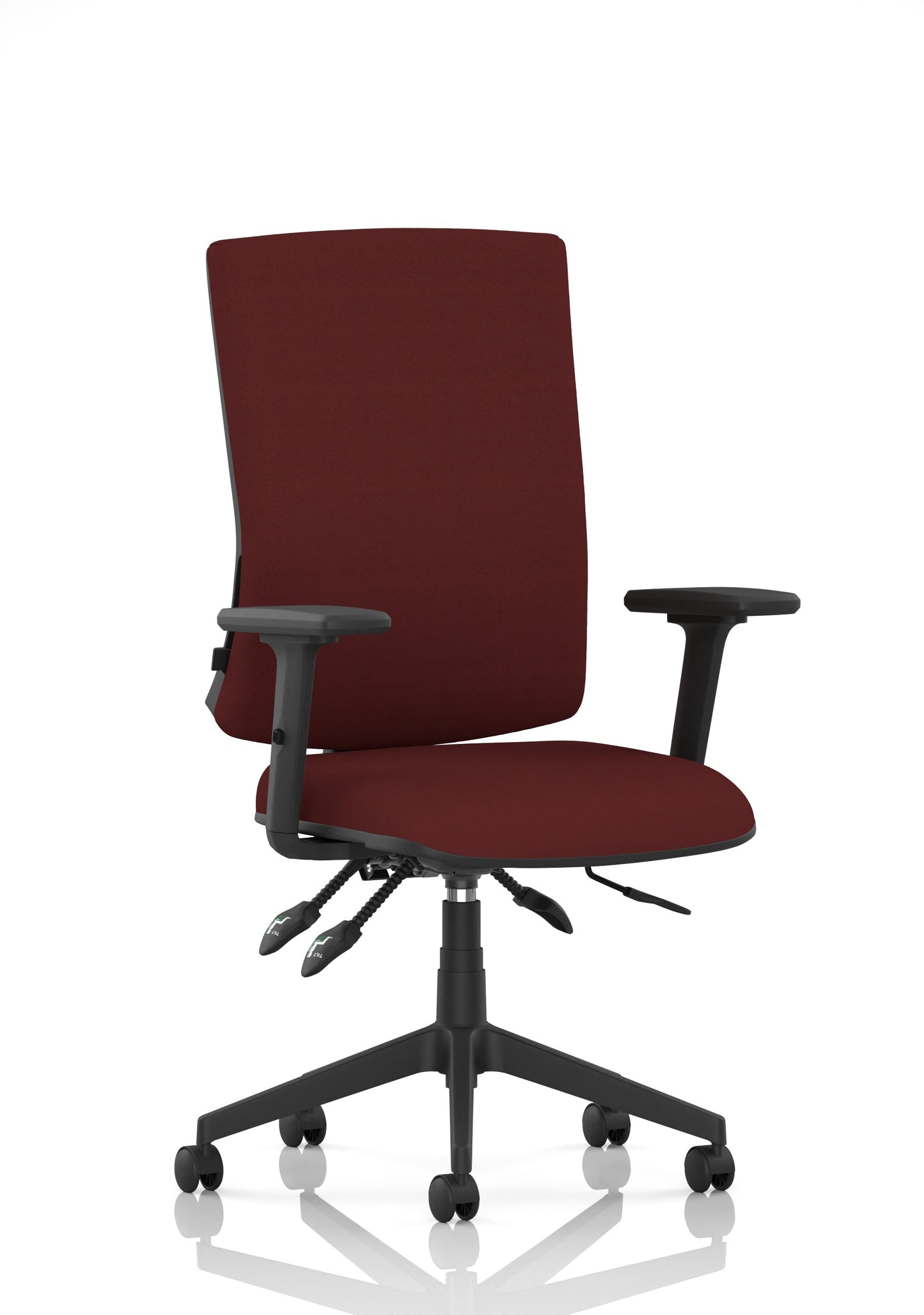 Orlena High Back Ergonomic Task Operator Office Chair Bespoke Ginseng Chilli Matching Bespoke Colour With Arms - Industrious Decor