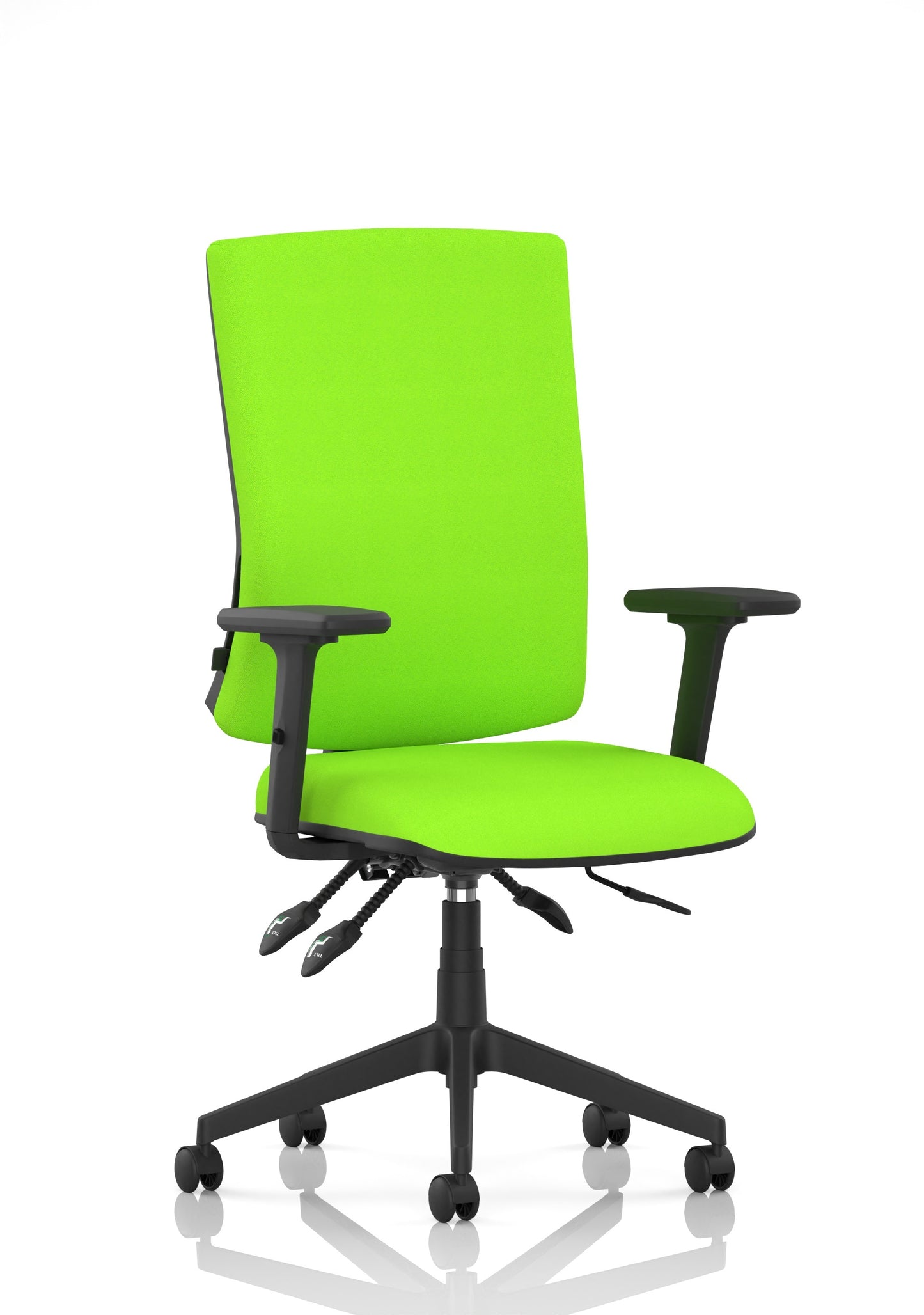 Orlena High Back Ergonomic Task Operator Office Chair Bespoke Myrrh Green Matching Bespoke Colour With Arms - Industrious Decor