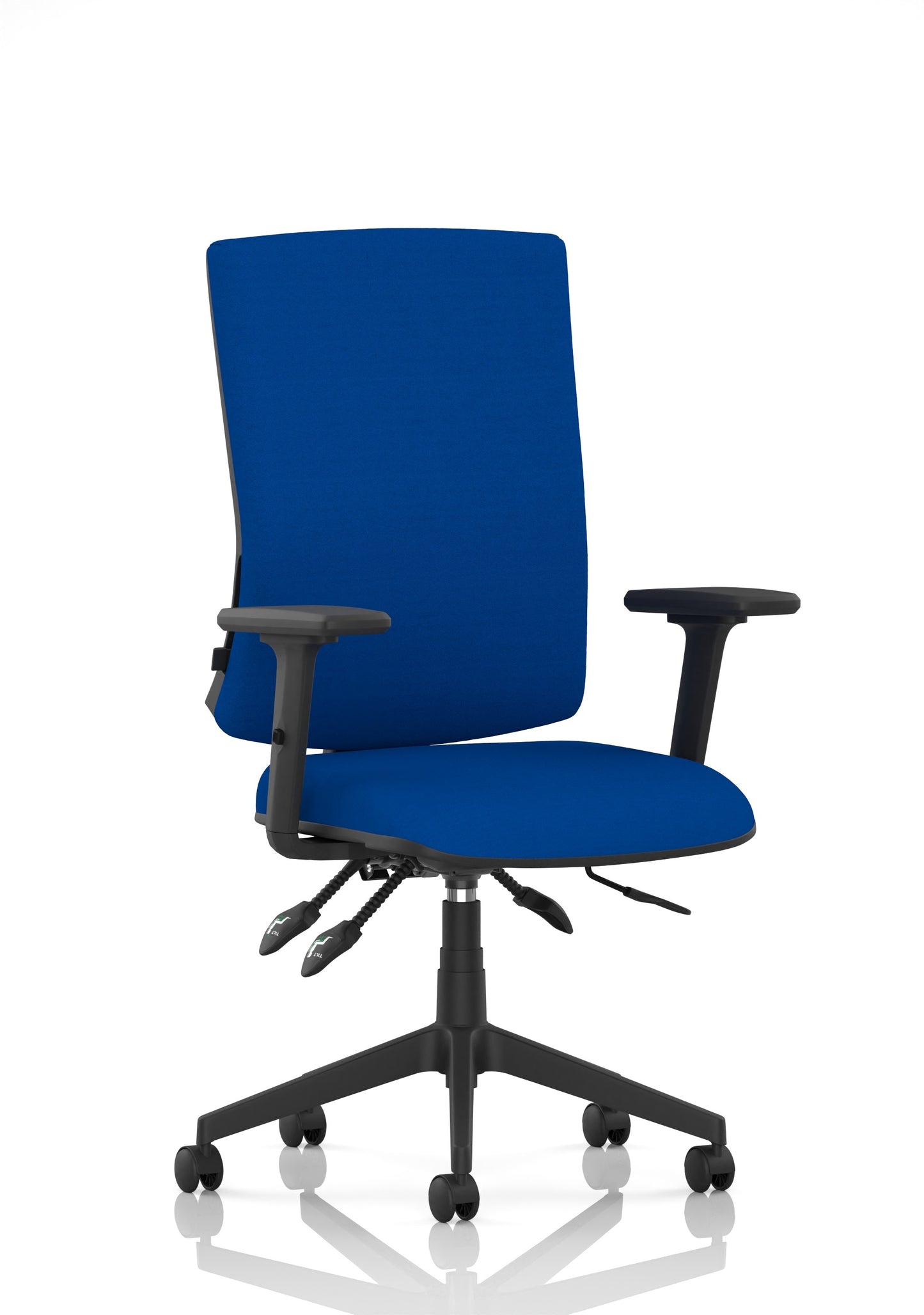 Orlena High Back Ergonomic Task Operator Office Chair Bespoke Stevia Blue Matching Bespoke Colour With Arms - Industrious Decor