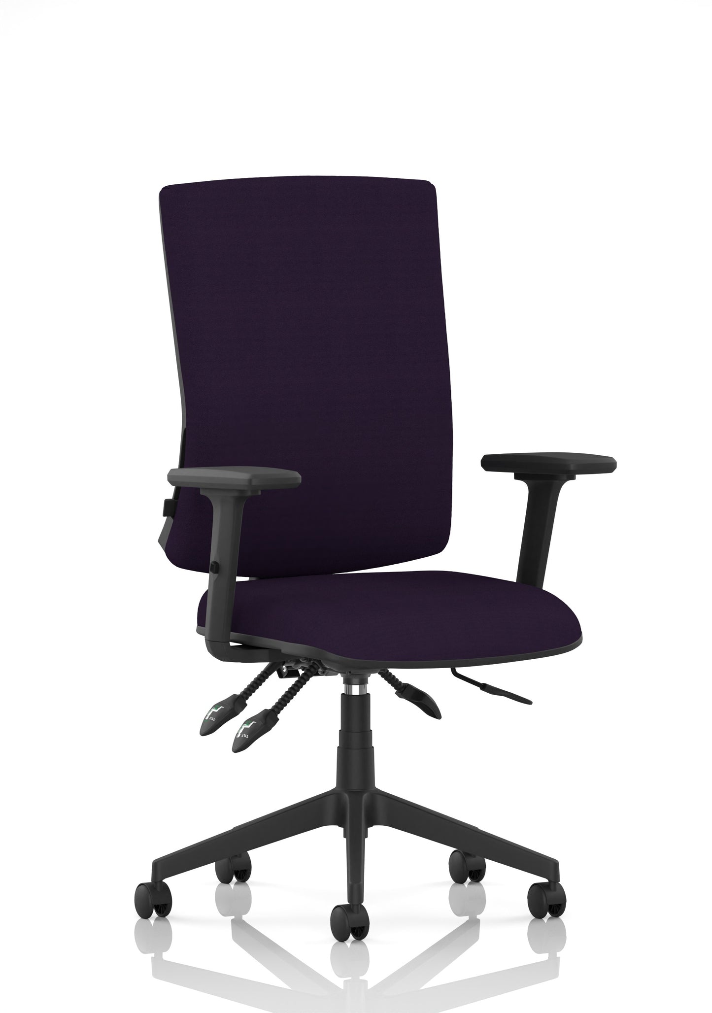 Orlena High Back Ergonomic Task Operator Office Chair Bespoke Tansy Purple Matching Bespoke Colour With Arms - Industrious Decor