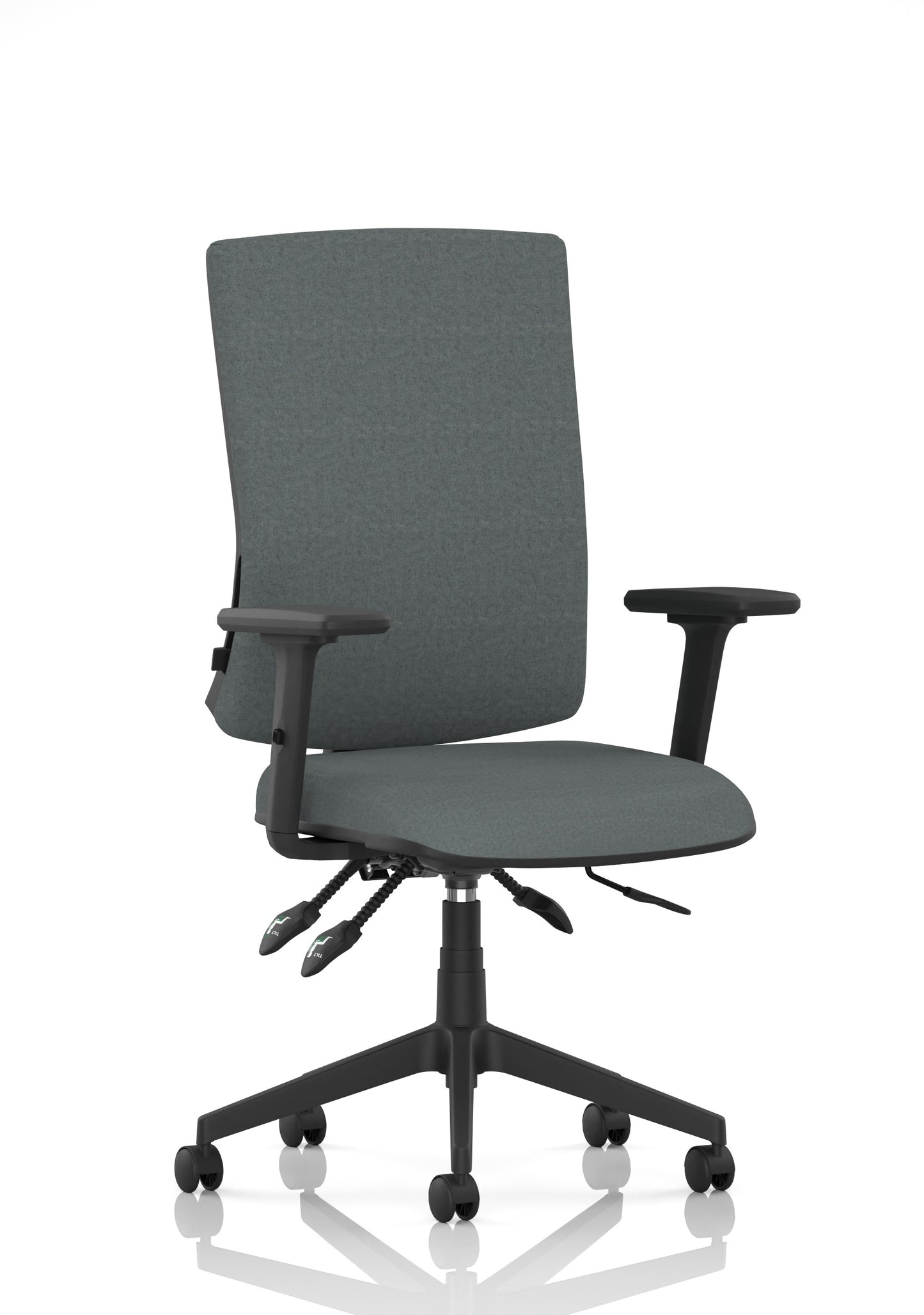 Orlena High Back Ergonomic Task Operator Office Chair Bespoke Rivet Tensile Matching Bespoke Colour With Arms - Industrious Decor