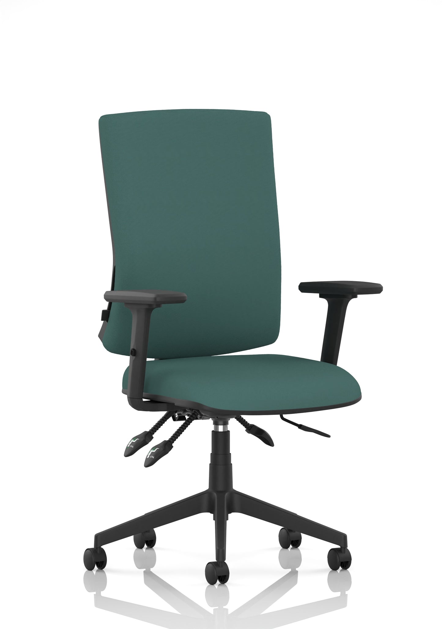 Orlena High Back Ergonomic Task Operator Office Chair Bespoke Quest Kelp Matching Bespoke Colour With Arms - Industrious Decor