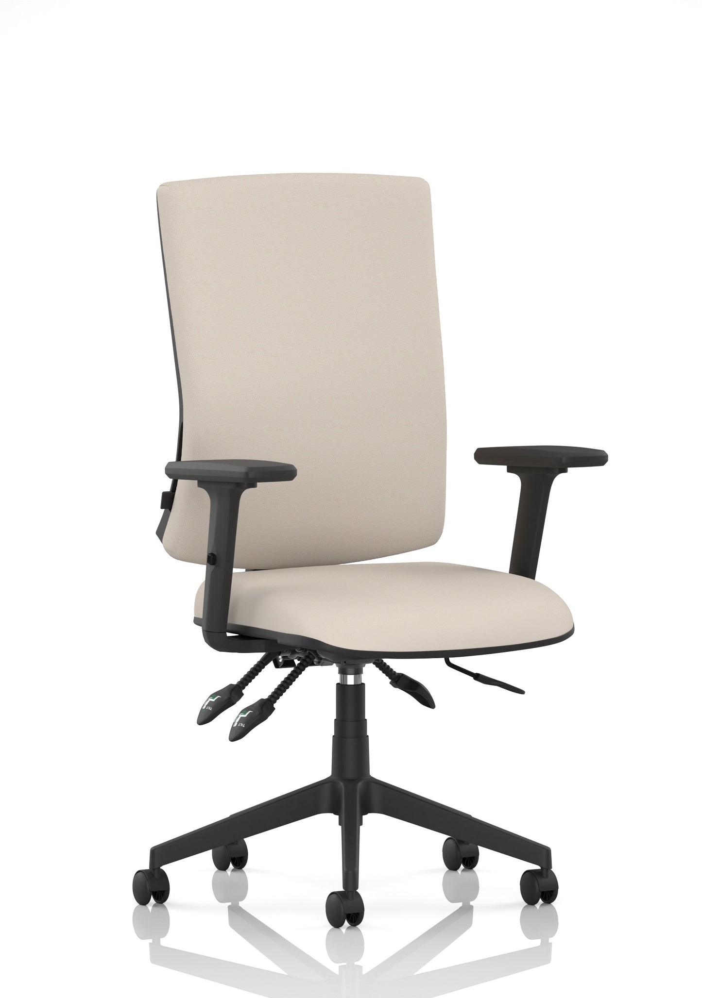 Orlena High Back Ergonomic Task Operator Office Chair Bespoke Quest Salt Matching Bespoke Colour With Arms - Industrious Decor