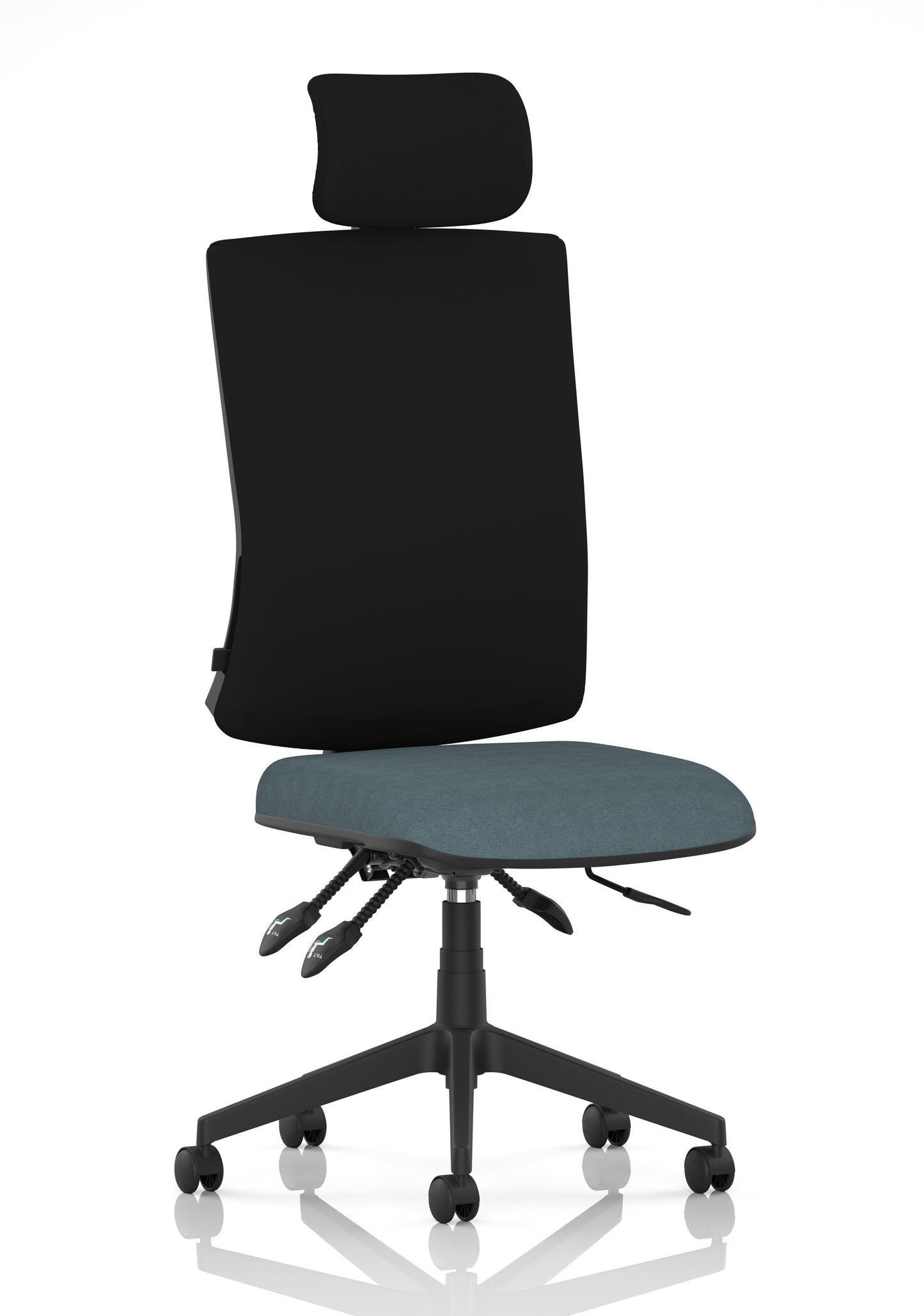 Orlena High Back Ergonomic Task Operator Office Chair with Headrest Bespoke Rivet Quench Black None - Industrious Decor