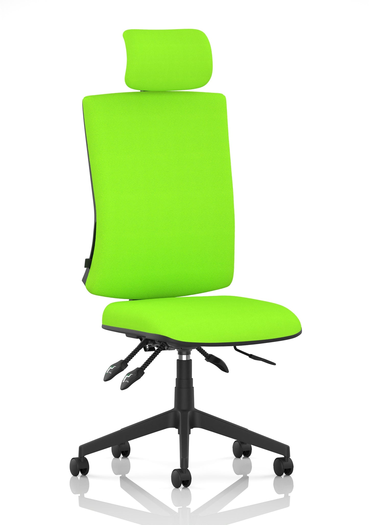 Orlena High Back Ergonomic Task Operator Office Chair with Headrest Bespoke Myrrh Green Matching Bespoke Colour None - Industrious Decor