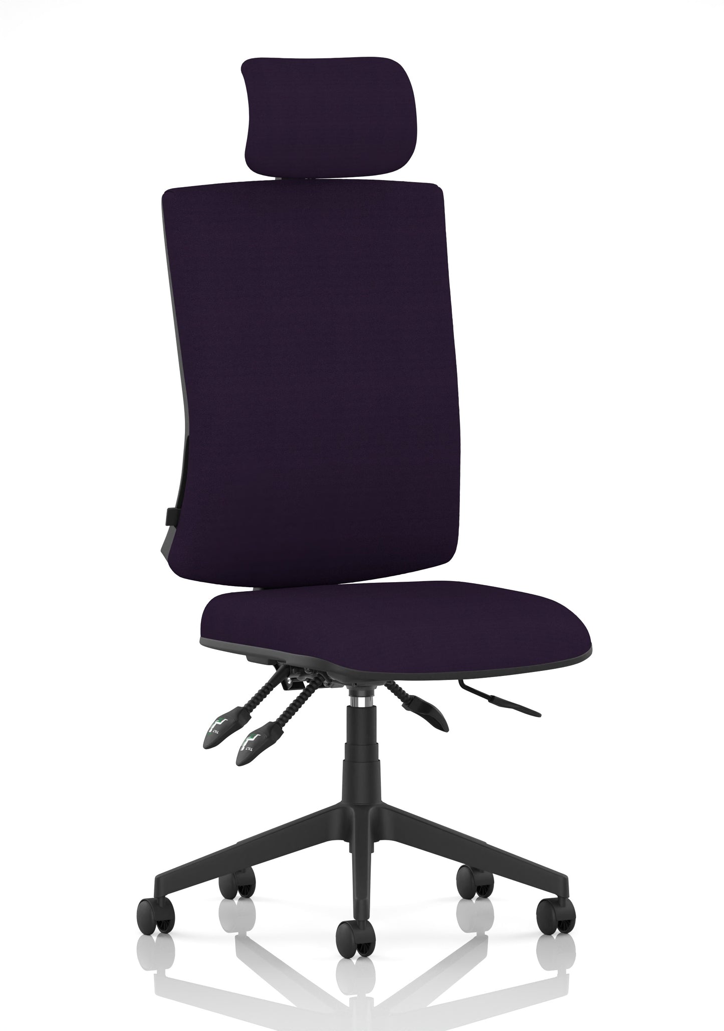 Orlena High Back Ergonomic Task Operator Office Chair with Headrest Bespoke Tansy Purple Matching Bespoke Colour None - Industrious Decor