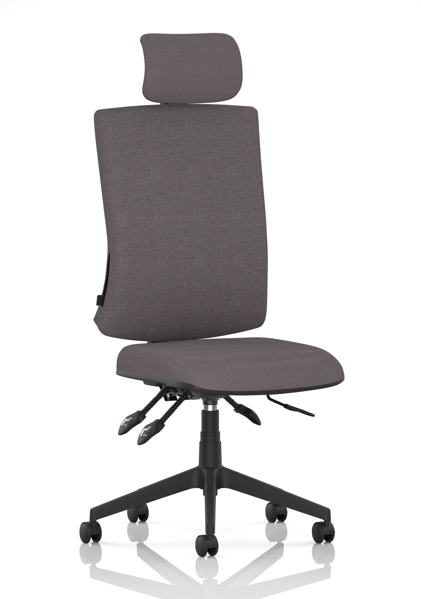 Orlena High Back Ergonomic Task Operator Office Chair with Headrest Bespoke Rivet Fuse Matching Bespoke Colour None - Industrious Decor