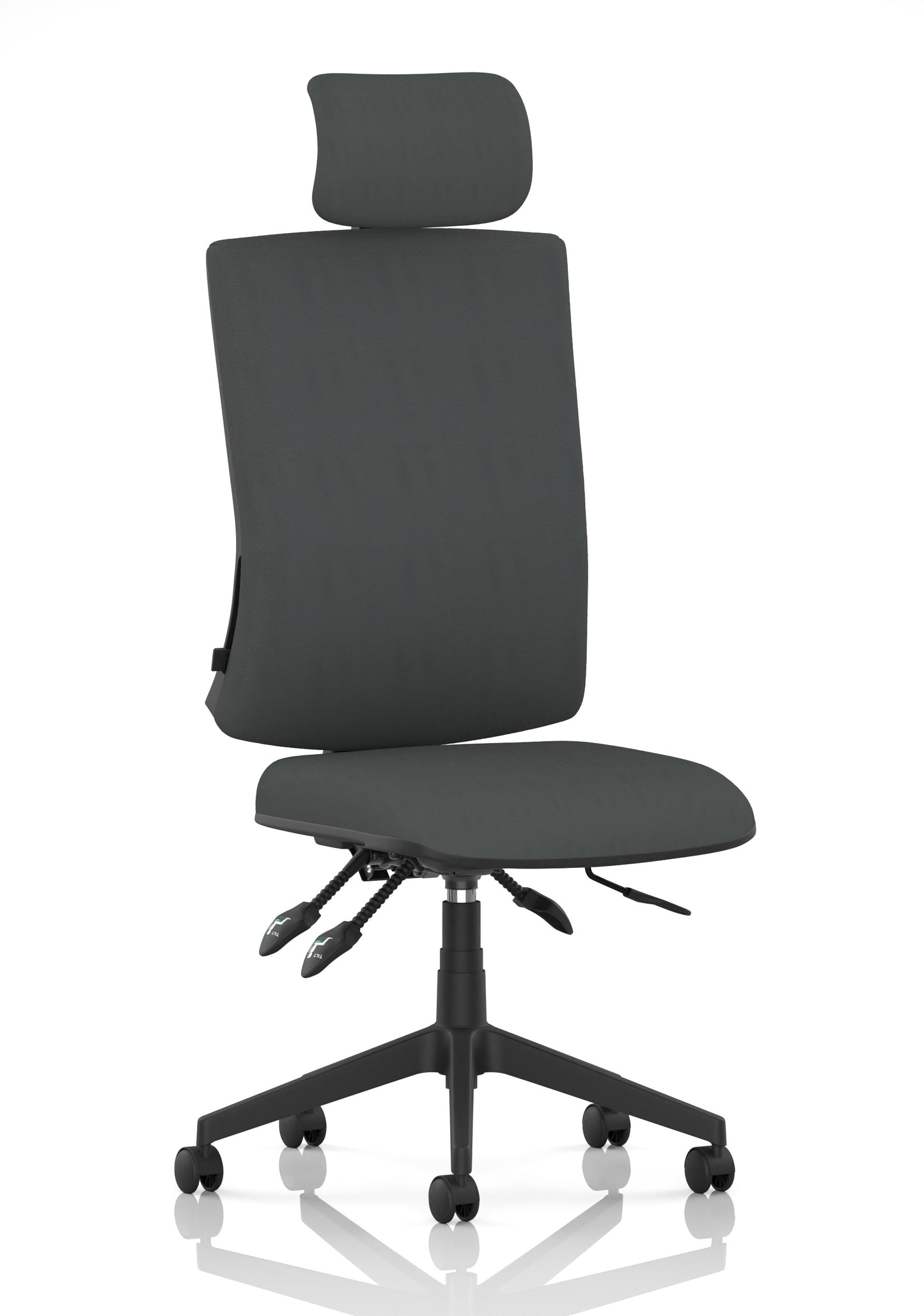 Orlena High Back Ergonomic Task Operator Office Chair with Headrest Bespoke Quest Mussel Matching Bespoke Colour None - Industrious Decor
