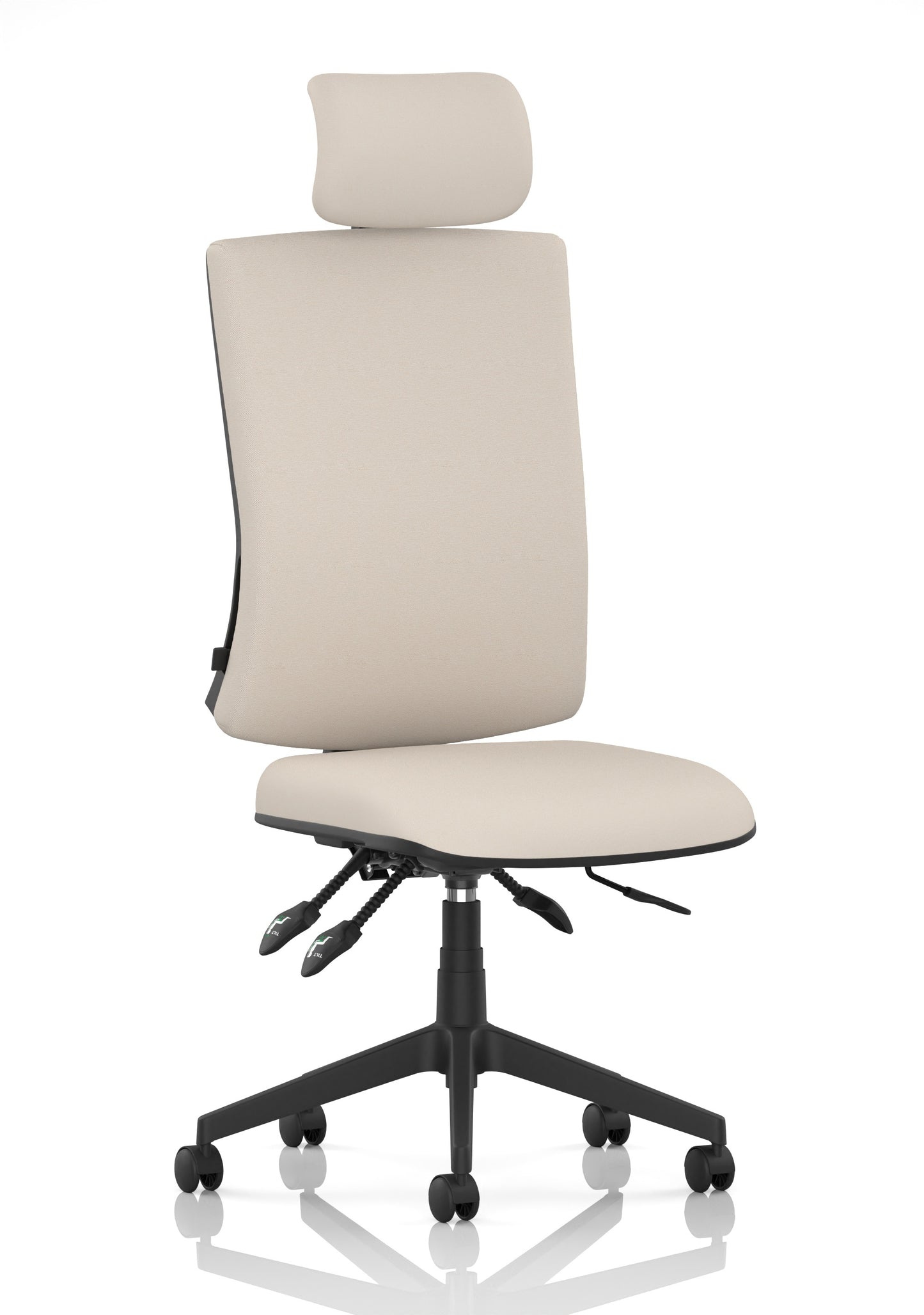 Orlena High Back Ergonomic Task Operator Office Chair with Headrest Bespoke Quest Salt Matching Bespoke Colour None - Industrious Decor