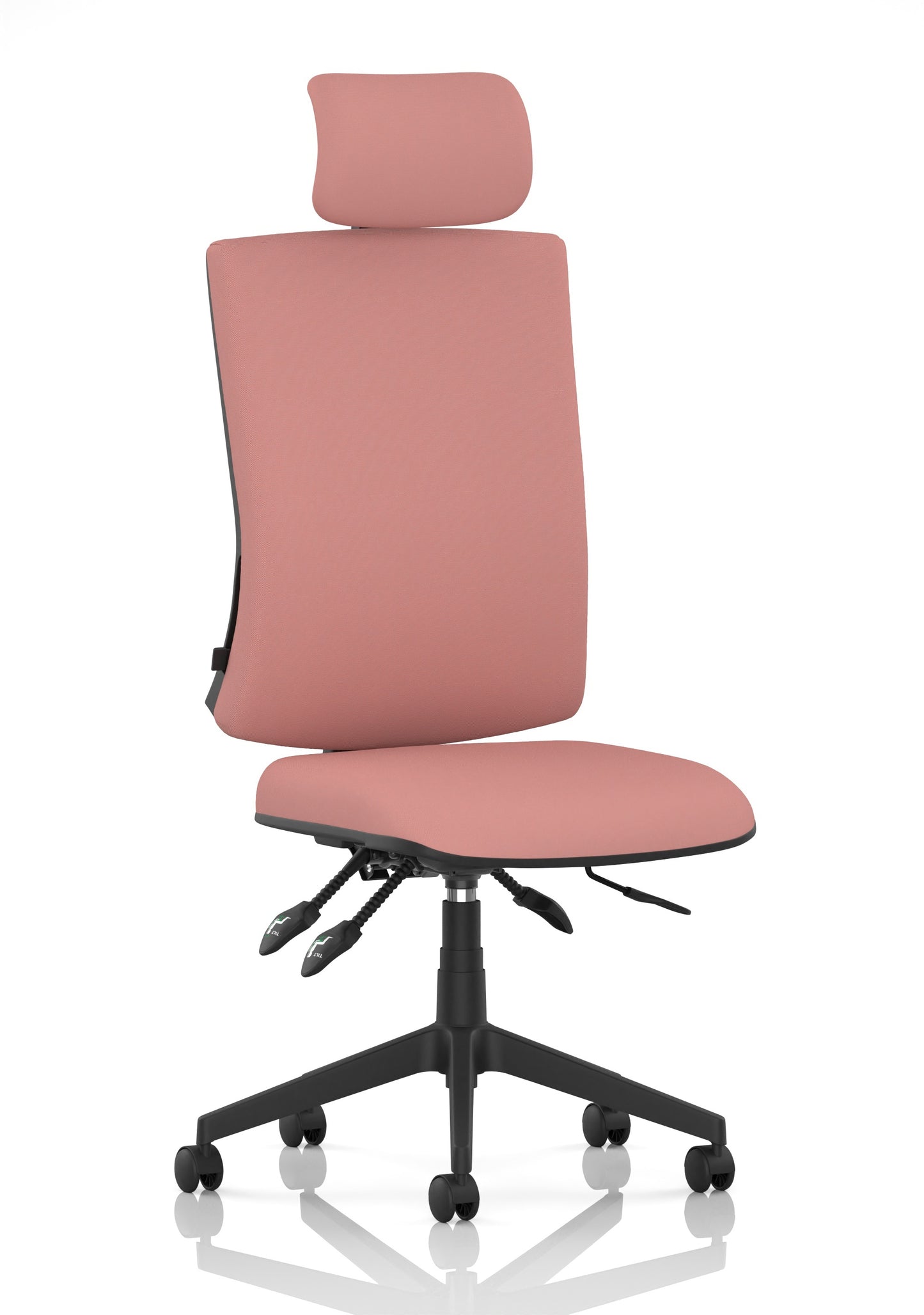 Orlena High Back Ergonomic Task Operator Office Chair with Headrest Bespoke Quest Shrimp Matching Bespoke Colour None - Industrious Decor