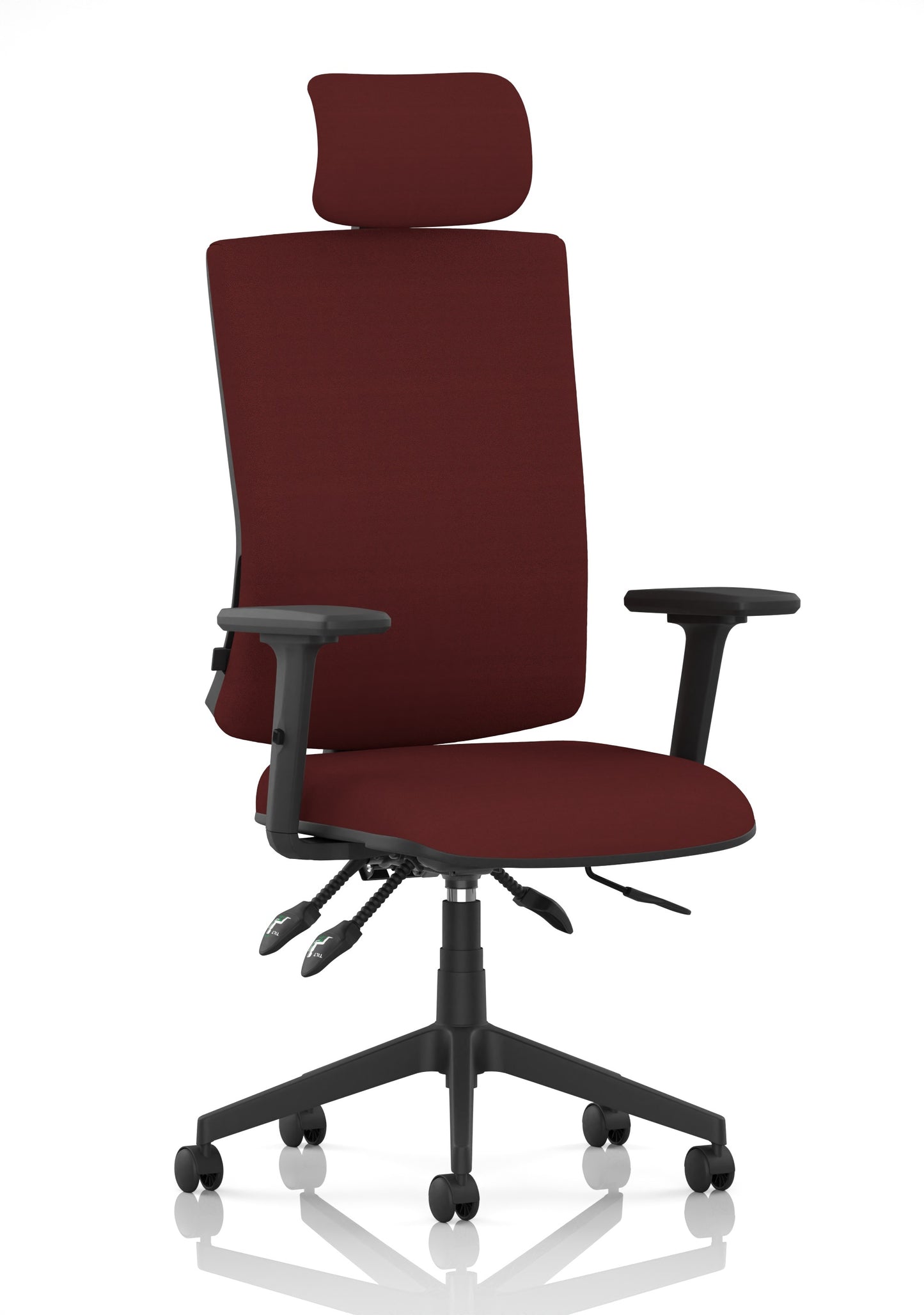 Orlena High Back Ergonomic Task Operator Office Chair with Headrest Bespoke Ginseng Chilli Matching Bespoke Colour With Arms - Industrious Decor