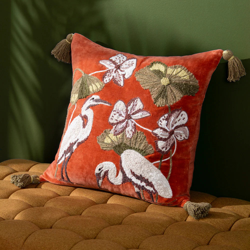 Tropic Marsh Floral Cushion