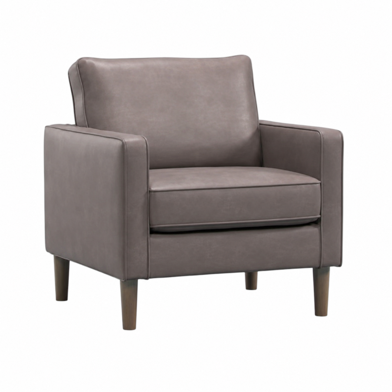Kelso Armchair in grey faux leather — CRIB 5 contract sofa by Industrious Decor
