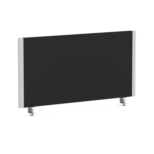 Bramwell Bench Desk Privacy Screen – Silver Frame Black 800 - Industrious Decor