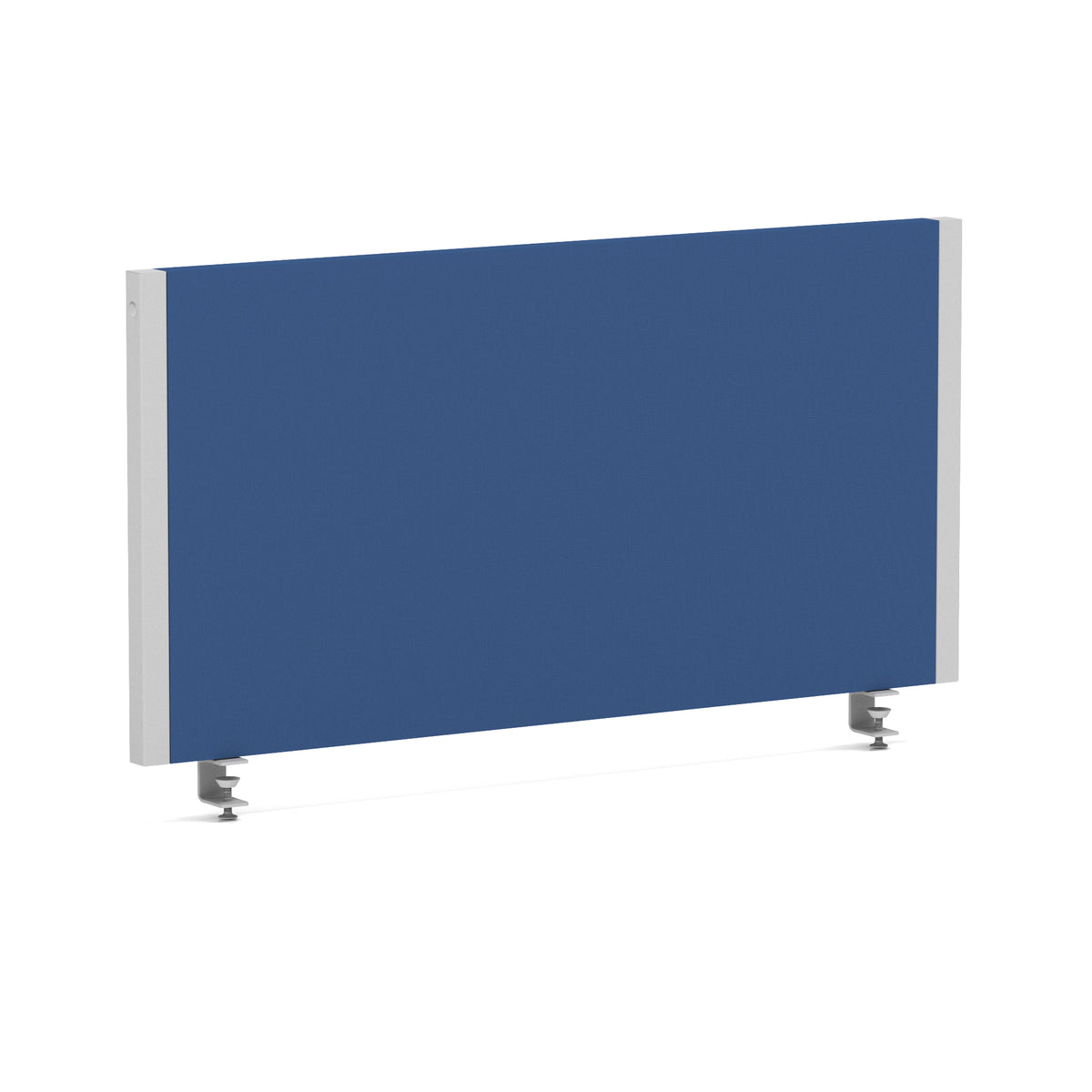 Bramwell Bench Desk Privacy Screen – Silver Frame Blue 800 - Industrious Decor