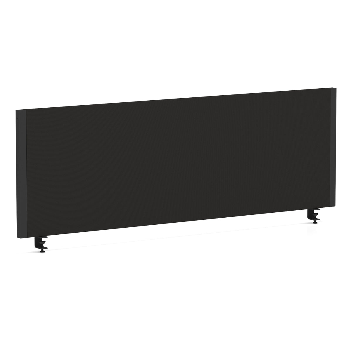 Bramwell Bench Desk Privacy Screen – Black Frame Black 1200 - Industrious Decor