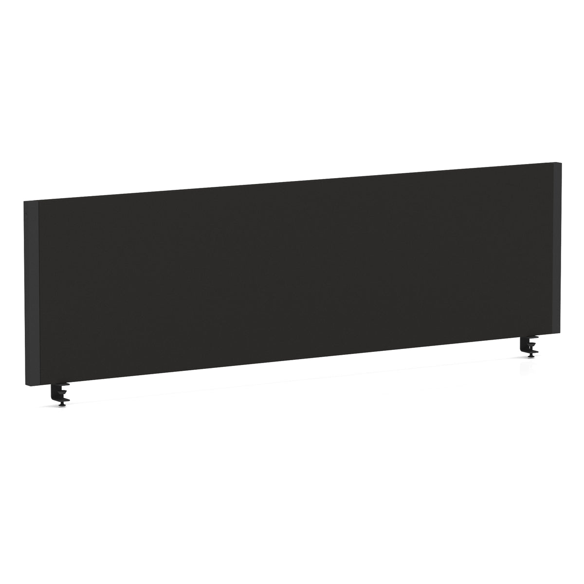 Bramwell Bench Desk Privacy Screen – Black Frame Black 1400 - Industrious Decor