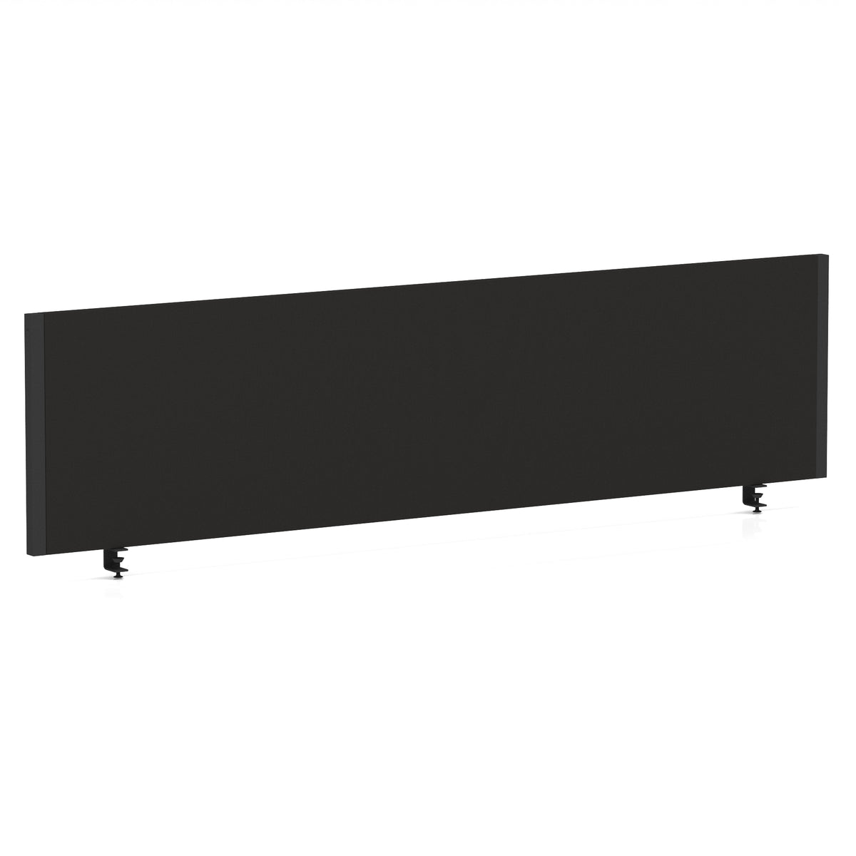 Bramwell Bench Desk Privacy Screen – Black Frame Black 1600 - Industrious Decor