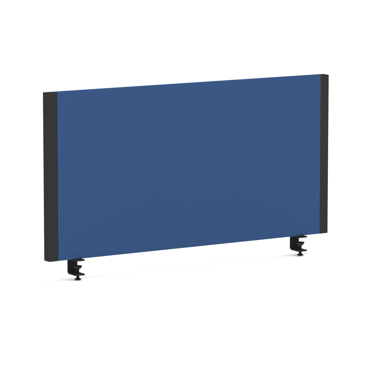 Bramwell Bench Desk Privacy Screen – Black Frame Blue 800 - Industrious Decor