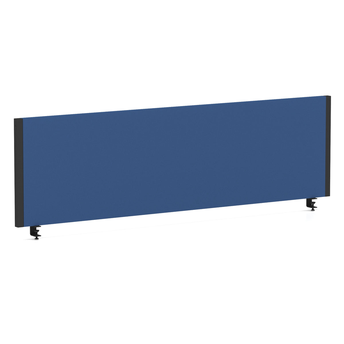 Bramwell Bench Desk Privacy Screen – Black Frame Blue 1400 - Industrious Decor
