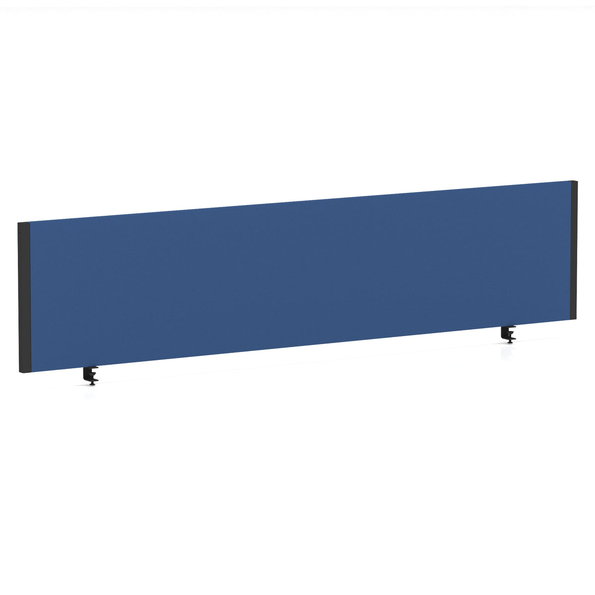 Bramwell Bench Desk Privacy Screen – Black Frame Blue 1800 - Industrious Decor