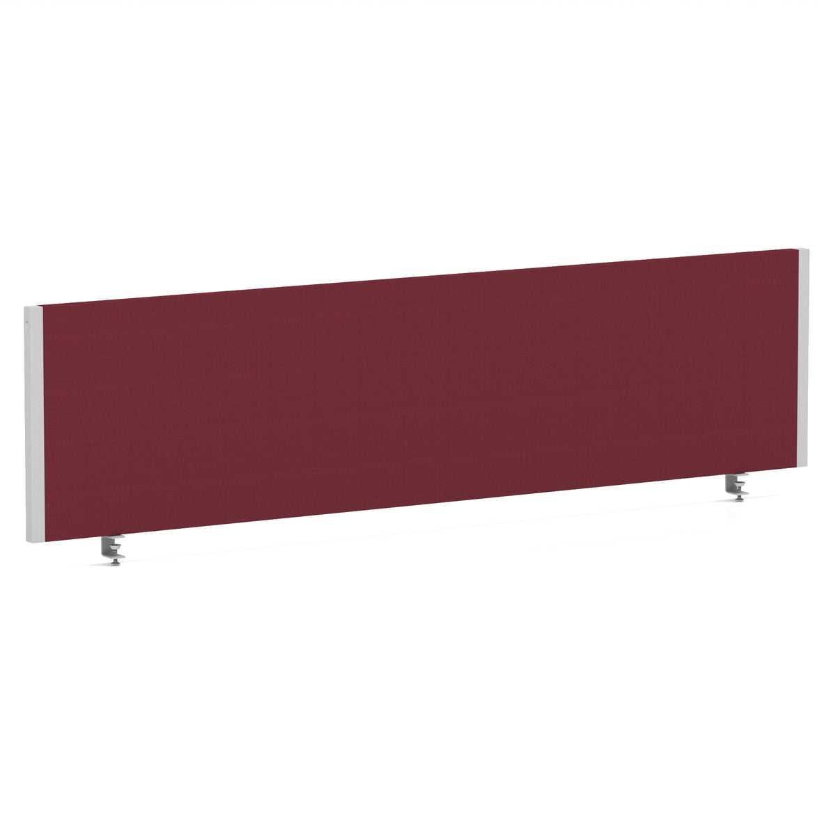 Bramwell Bench Desk Privacy Screen – Silver Frame Bespoke Ginseng Chilli 1600 - Industrious Decor