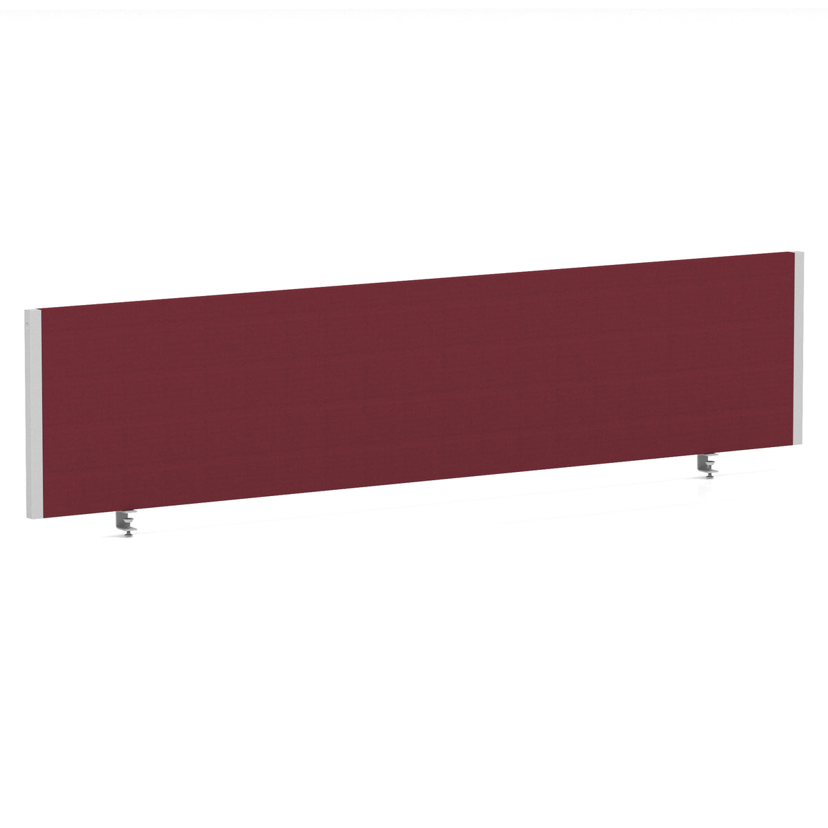 Bramwell Bench Desk Privacy Screen – Silver Frame Bespoke Ginseng Chilli 1800 - Industrious Decor