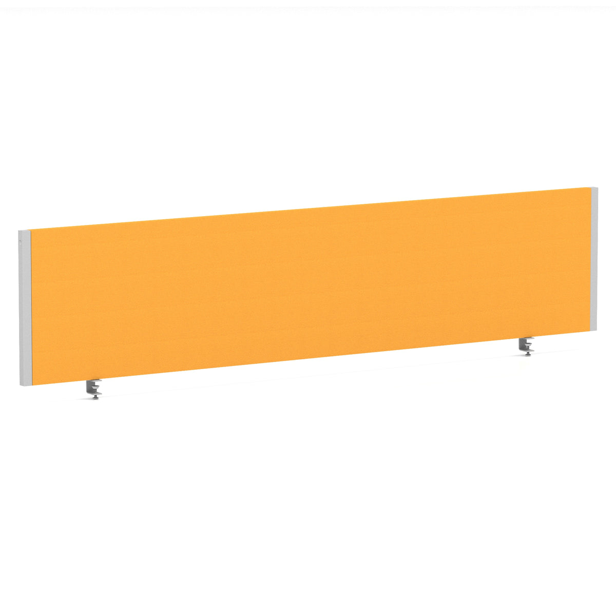 Bramwell Bench Desk Privacy Screen – Silver Frame Bespoke Senna Yellow 1800 - Industrious Decor
