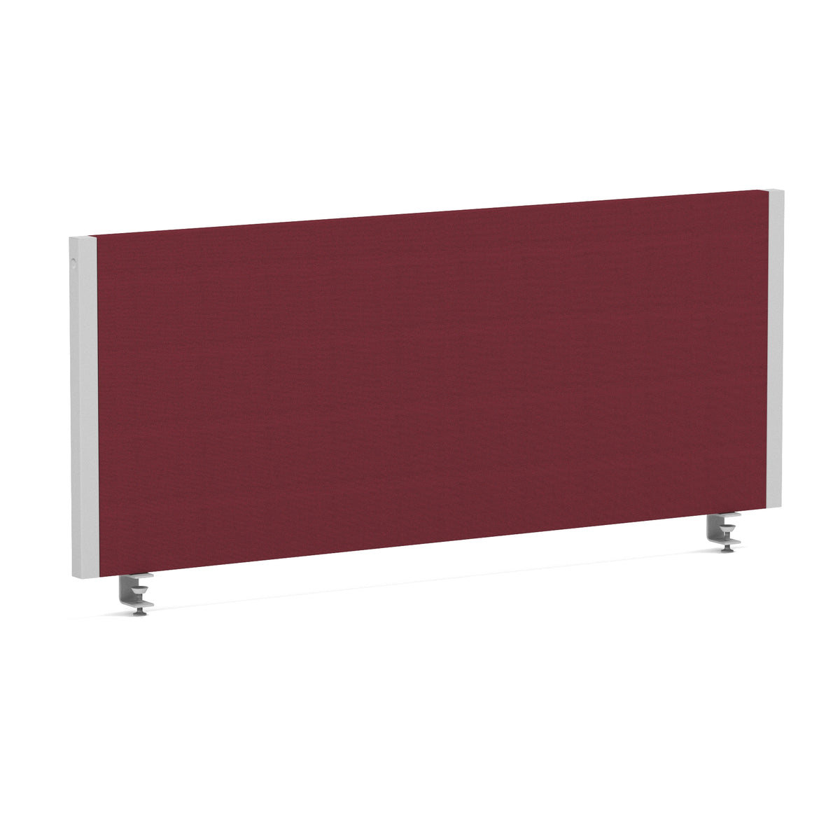 Bramwell Bench Desk Privacy Screen – Silver Frame Bespoke Ginseng Chilli 1000 - Industrious Decor