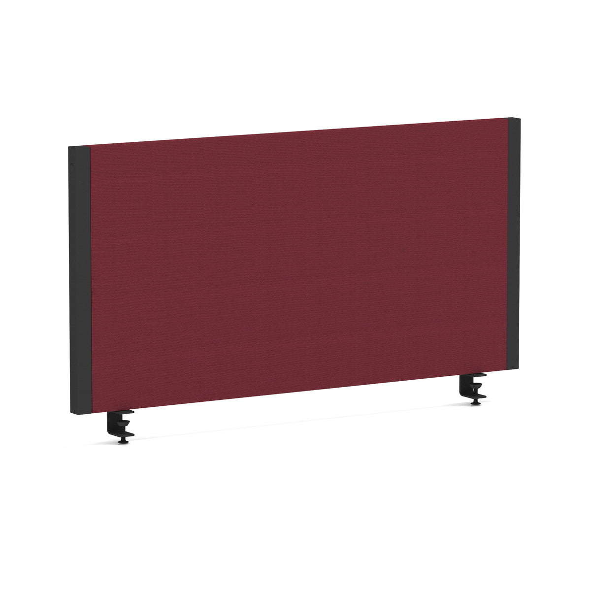 Bramwell Bench Desk Privacy Screen – Black Frame Bespoke Ginseng Chilli 800 - Industrious Decor