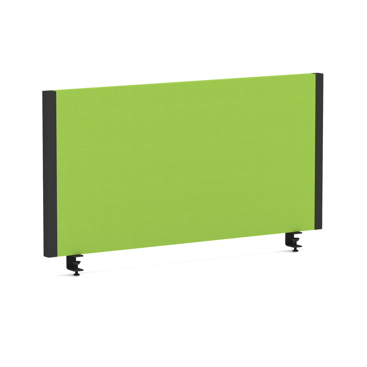 Bramwell Bench Desk Privacy Screen – Black Frame Bespoke Myrrh Green 800 - Industrious Decor