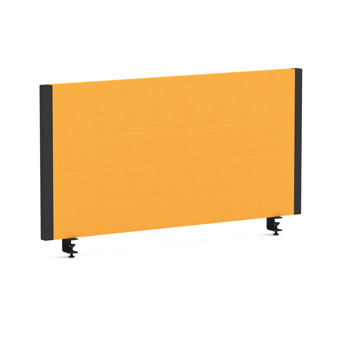 Bramwell Bench Desk Privacy Screen – Black Frame Bespoke Senna Yellow 800 - Industrious Decor
