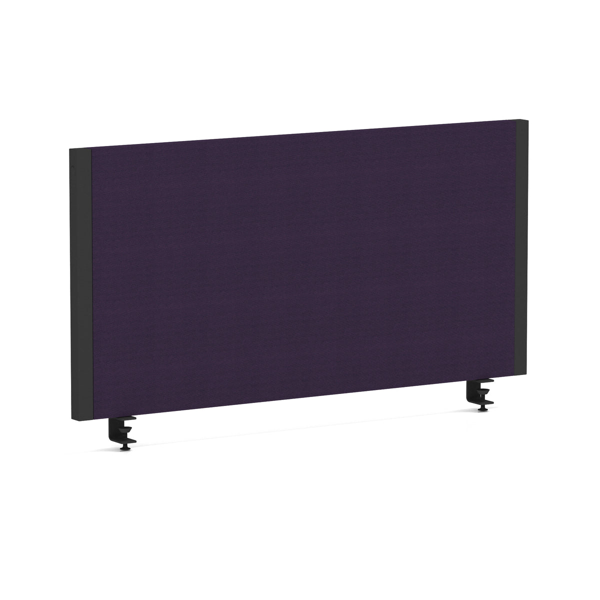 Bramwell Bench Desk Privacy Screen – Black Frame Bespoke Tansy Purple 800 - Industrious Decor