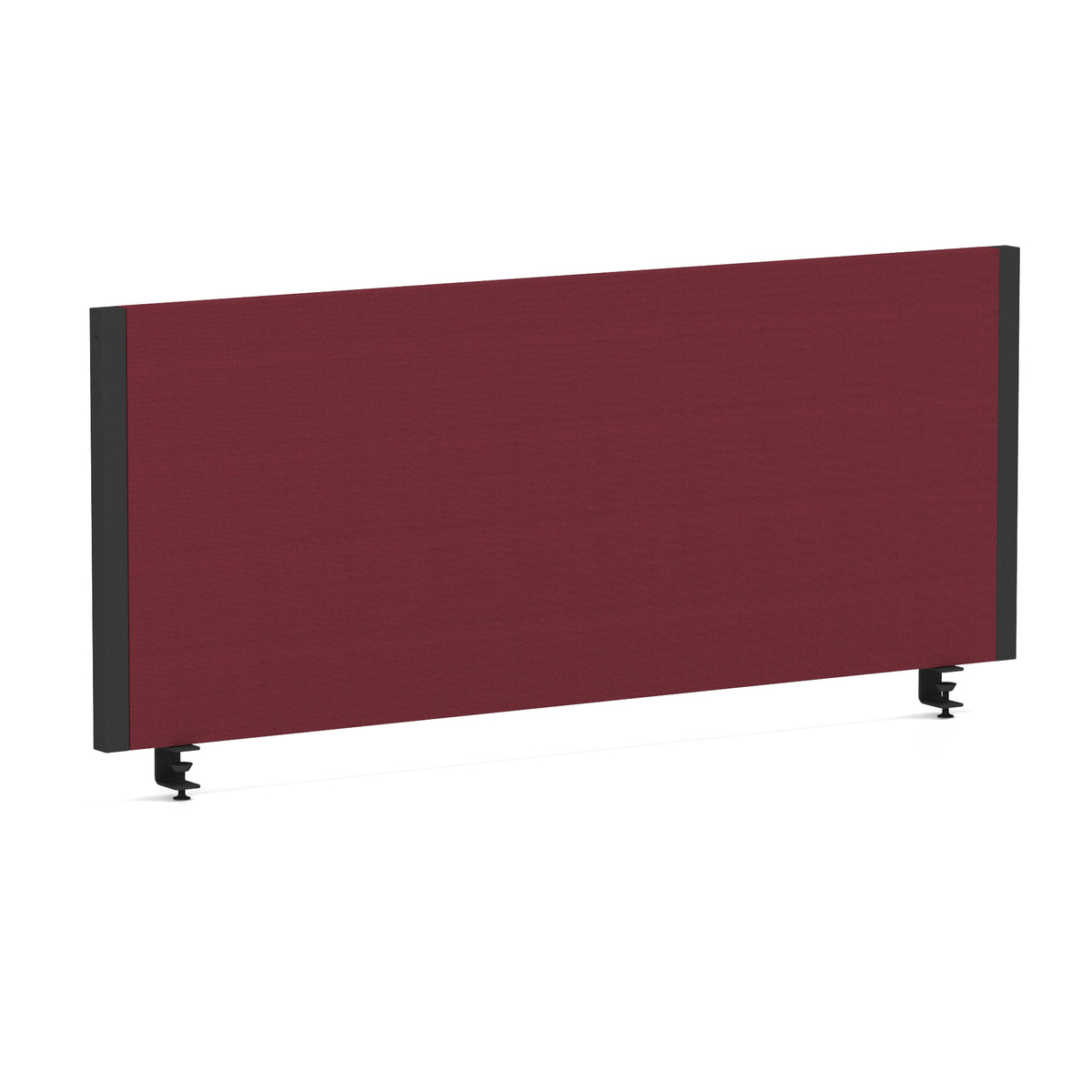 Bramwell Bench Desk Privacy Screen – Black Frame Bespoke Ginseng Chilli 1000 - Industrious Decor