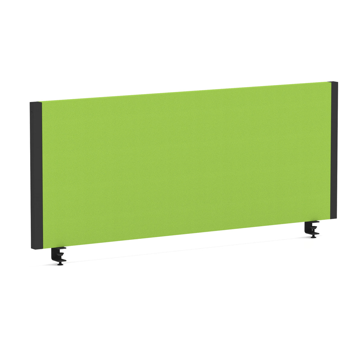 Bramwell Bench Desk Privacy Screen – Black Frame Bespoke Myrrh Green 1000 - Industrious Decor