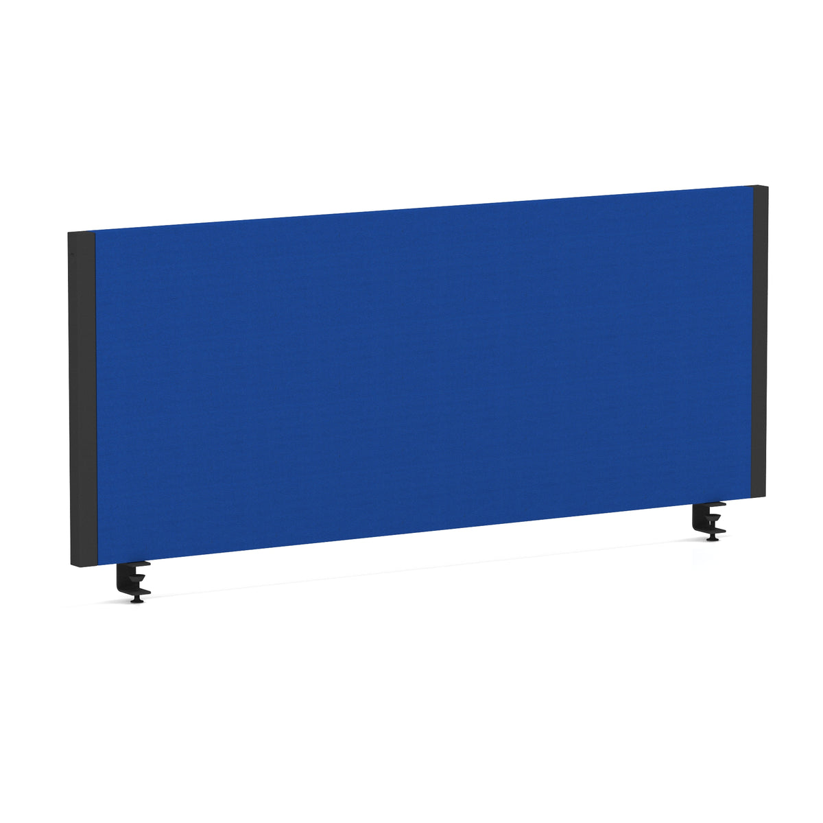 Bramwell Bench Desk Privacy Screen – Black Frame Bespoke Stevia Blue 1000 - Industrious Decor