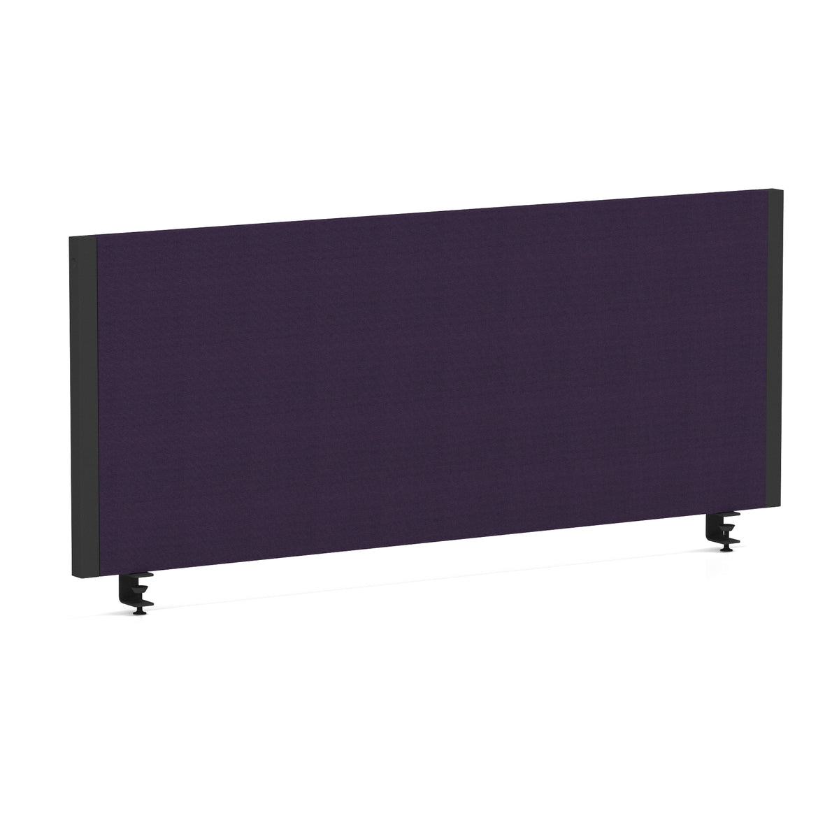 Bramwell Bench Desk Privacy Screen – Black Frame Bespoke Tansy Purple 1000 - Industrious Decor
