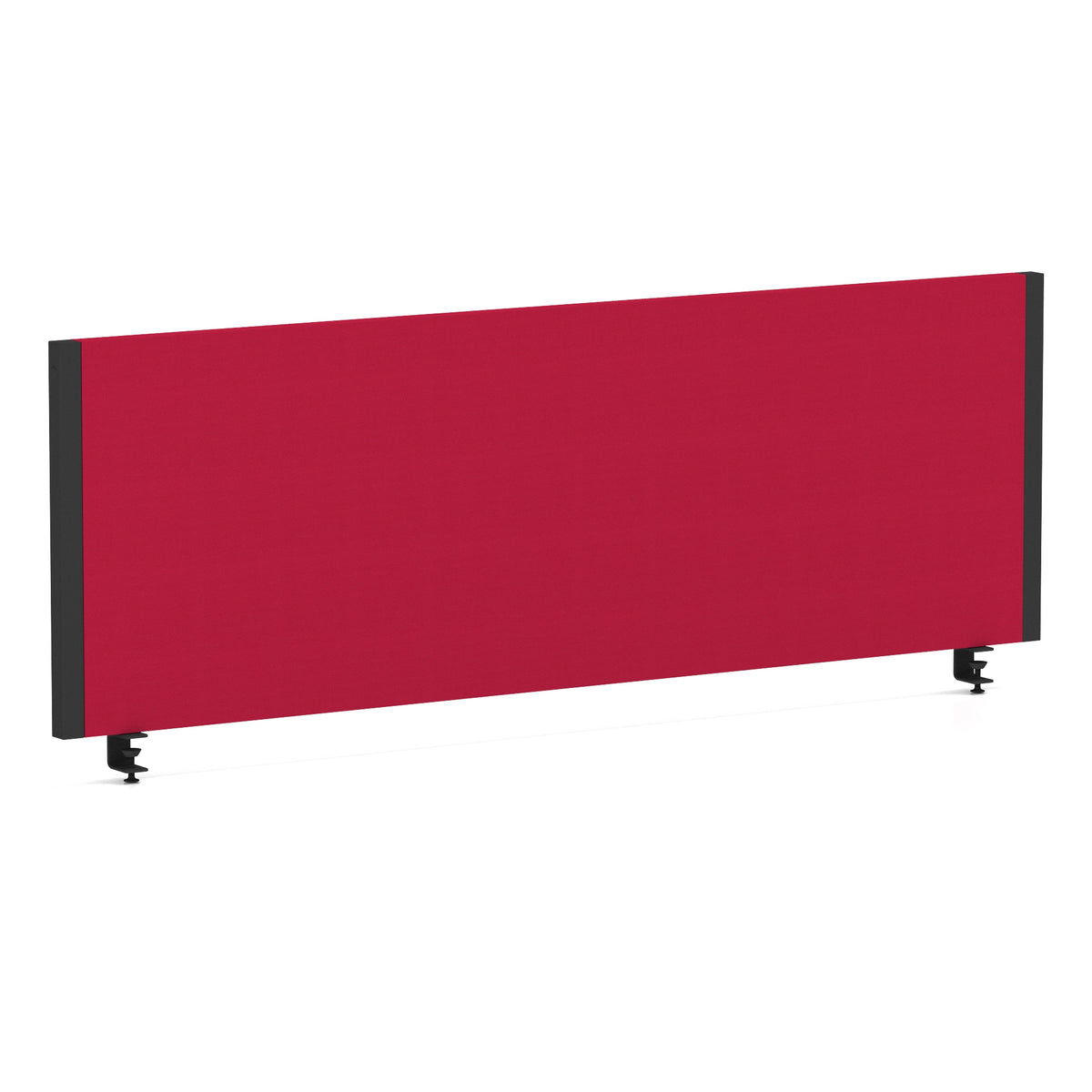 Bramwell Bench Desk Privacy Screen – Black Frame Bespoke Bergamot Cherry 1200 - Industrious Decor