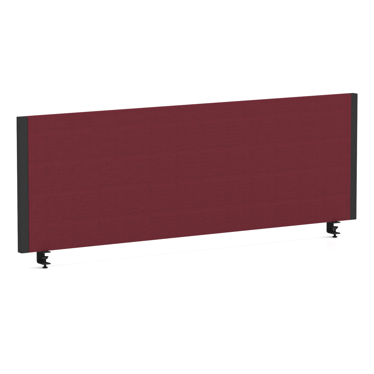 Bramwell Bench Desk Privacy Screen – Black Frame Bespoke Ginseng Chilli 1200 - Industrious Decor