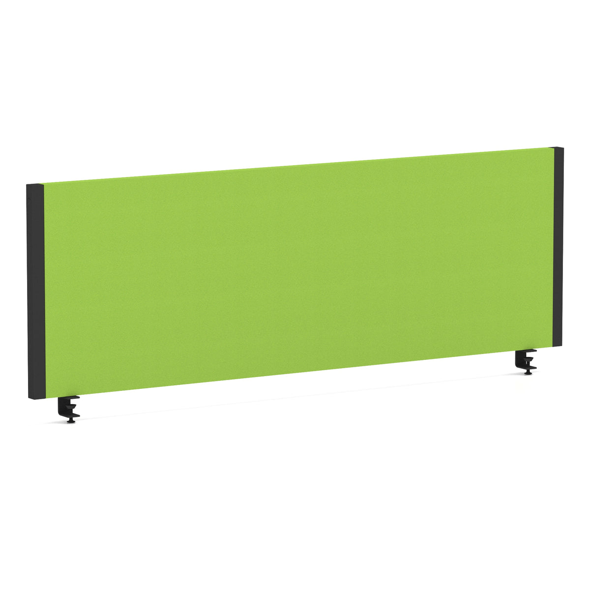 Bramwell Bench Desk Privacy Screen – Black Frame Bespoke Myrrh Green 1200 - Industrious Decor