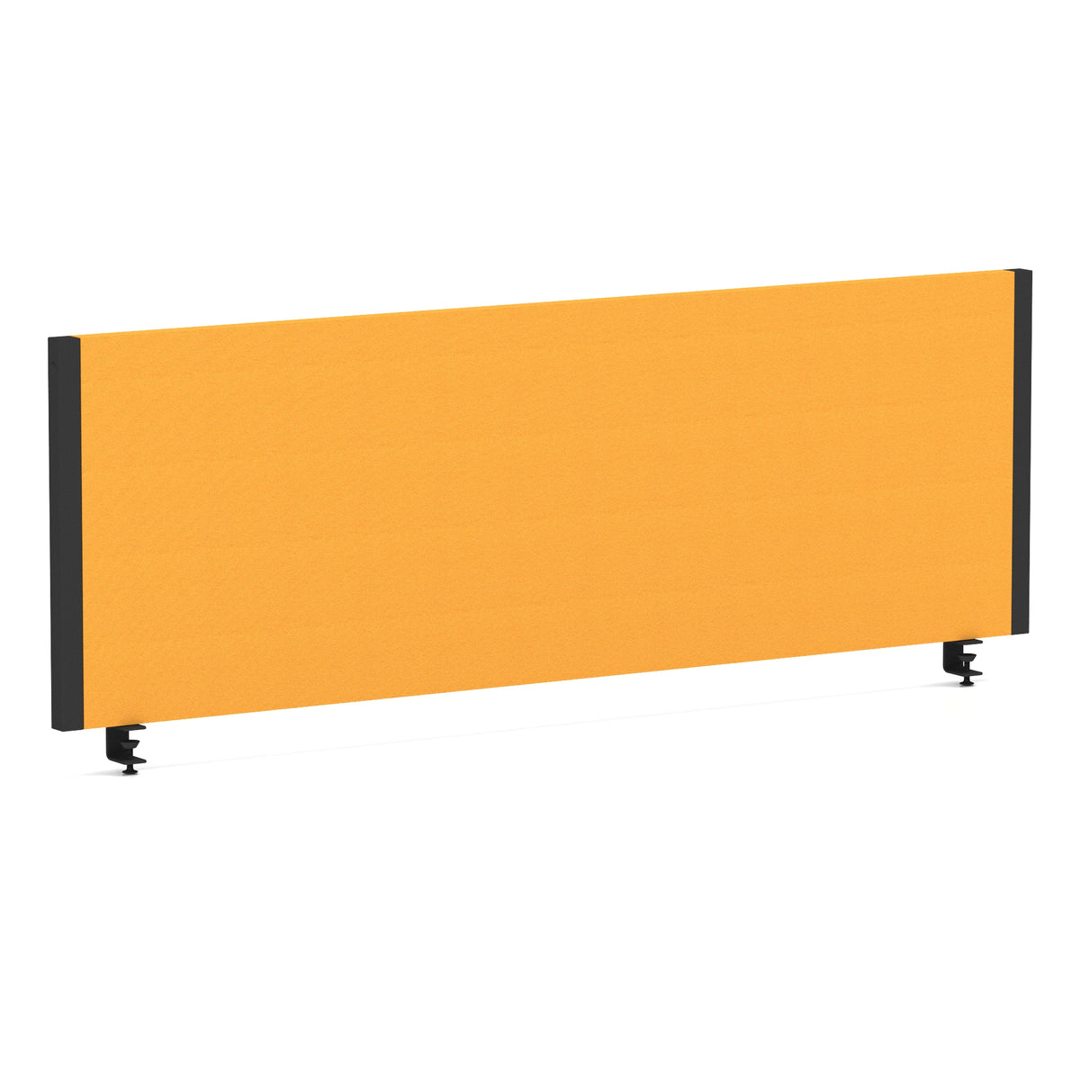 Bramwell Bench Desk Privacy Screen – Black Frame Bespoke Senna Yellow 1200 - Industrious Decor