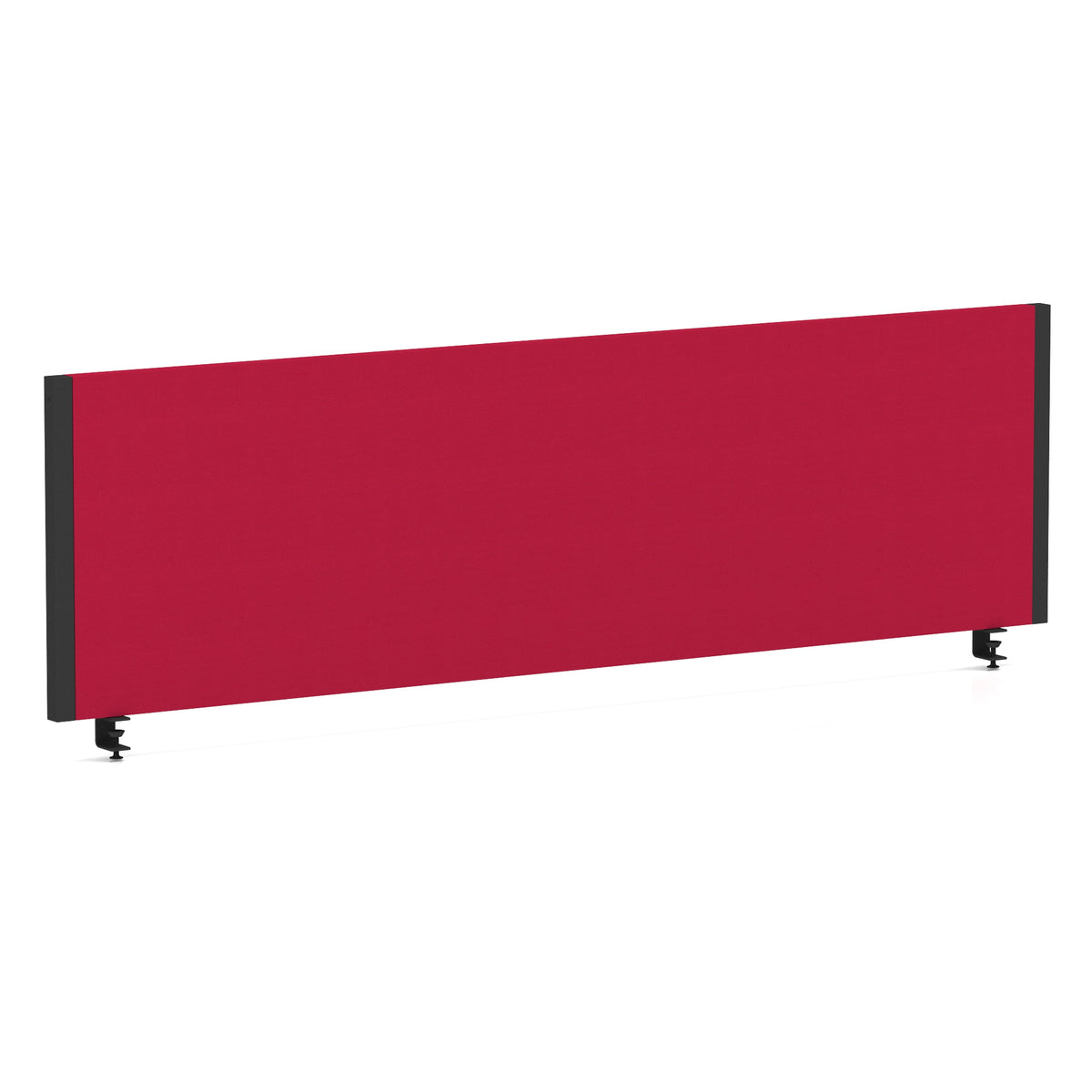 Bramwell Bench Desk Privacy Screen – Black Frame Bespoke Bergamot Cherry 1400 - Industrious Decor