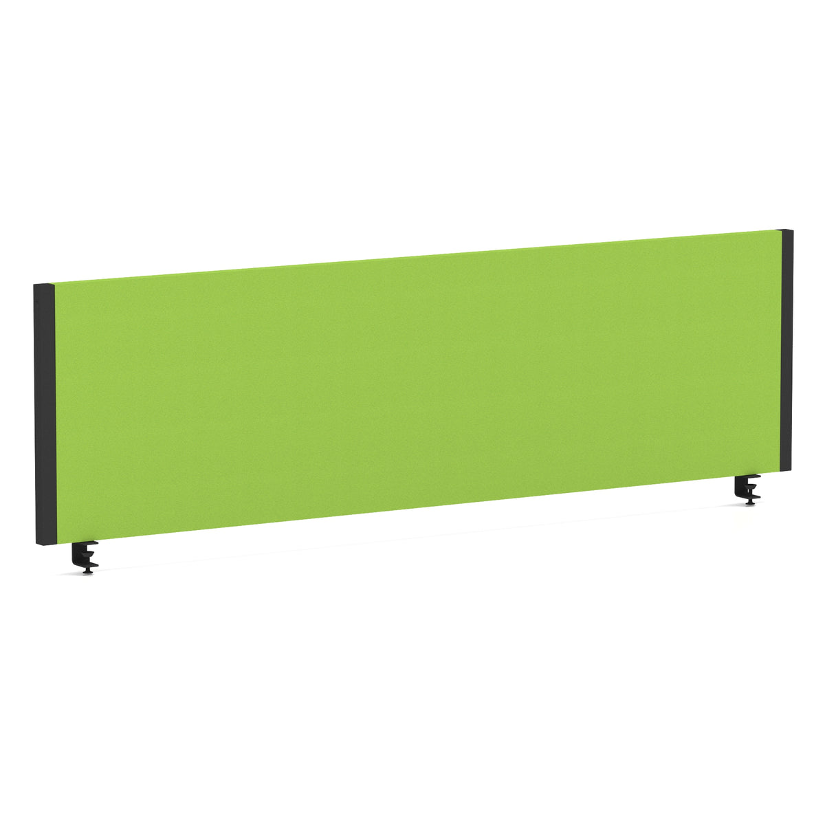 Bramwell Bench Desk Privacy Screen – Black Frame Bespoke Myrrh Green 1400 - Industrious Decor