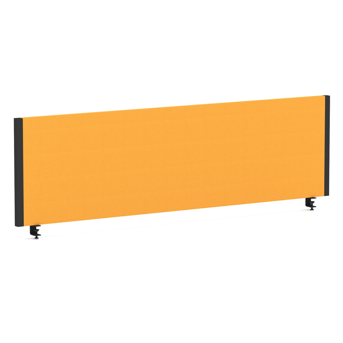 Bramwell Bench Desk Privacy Screen – Black Frame Bespoke Senna Yellow 1400 - Industrious Decor