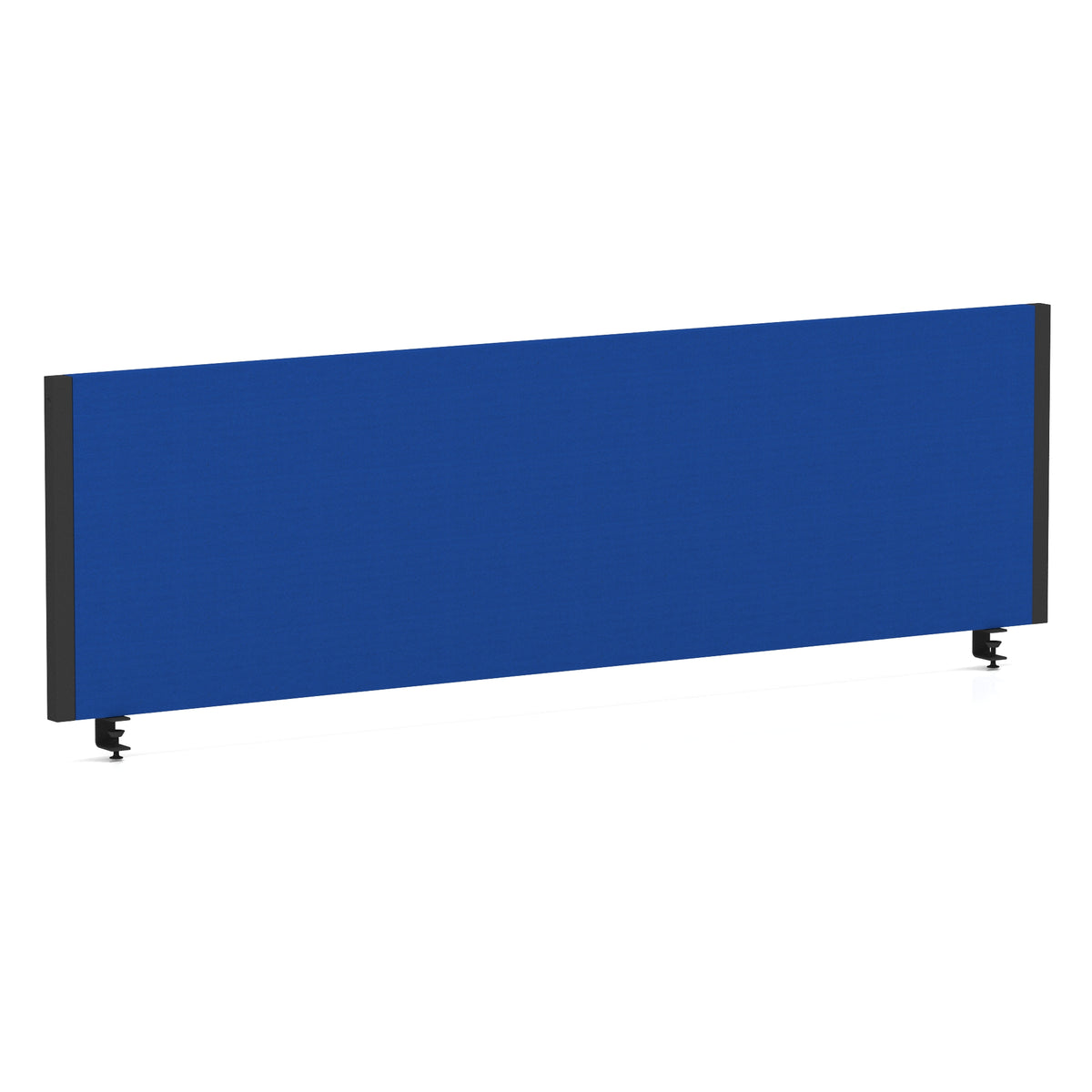 Bramwell Bench Desk Privacy Screen – Black Frame Bespoke Stevia Blue 1400 - Industrious Decor