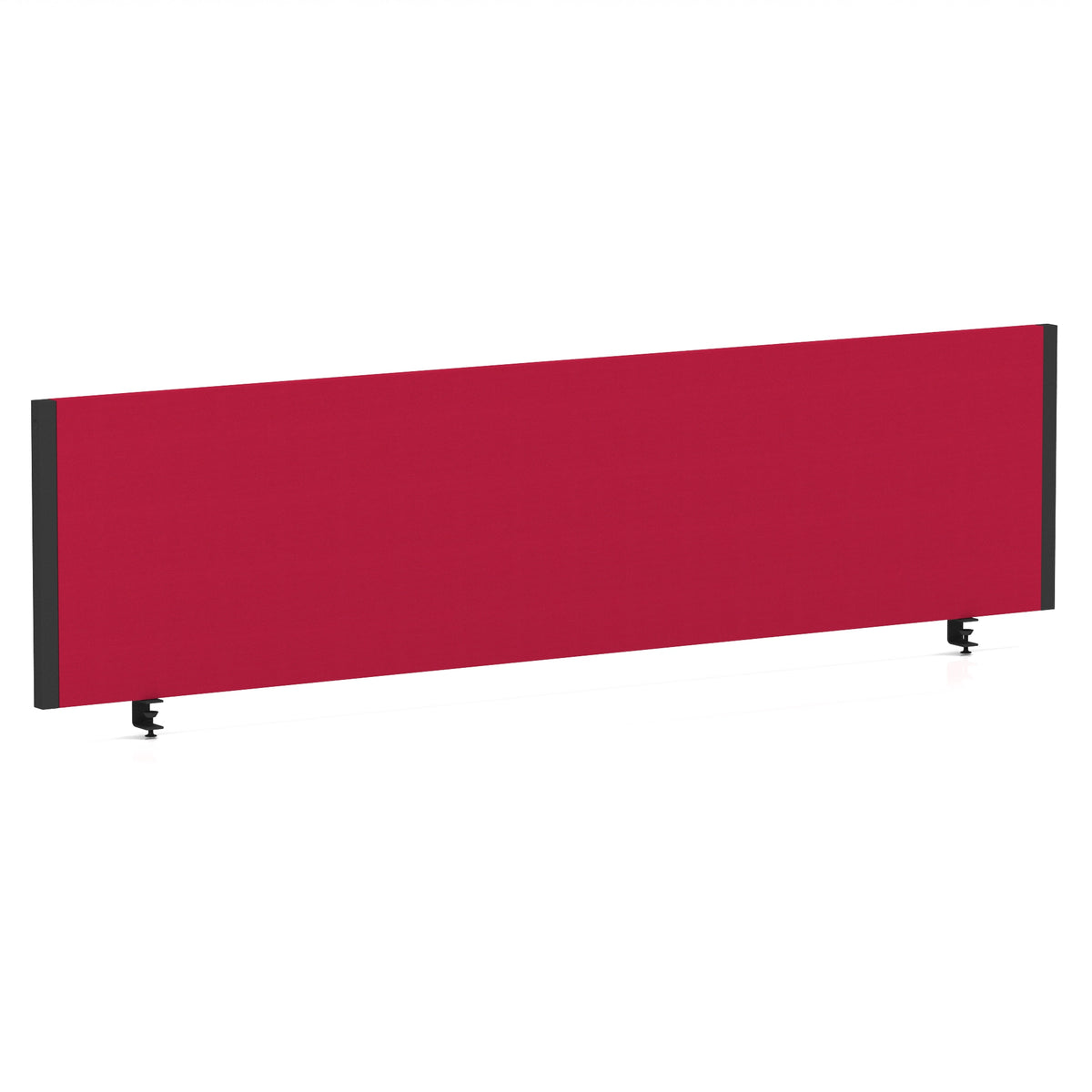 Bramwell Bench Desk Privacy Screen – Black Frame Bespoke Bergamot Cherry 1600 - Industrious Decor